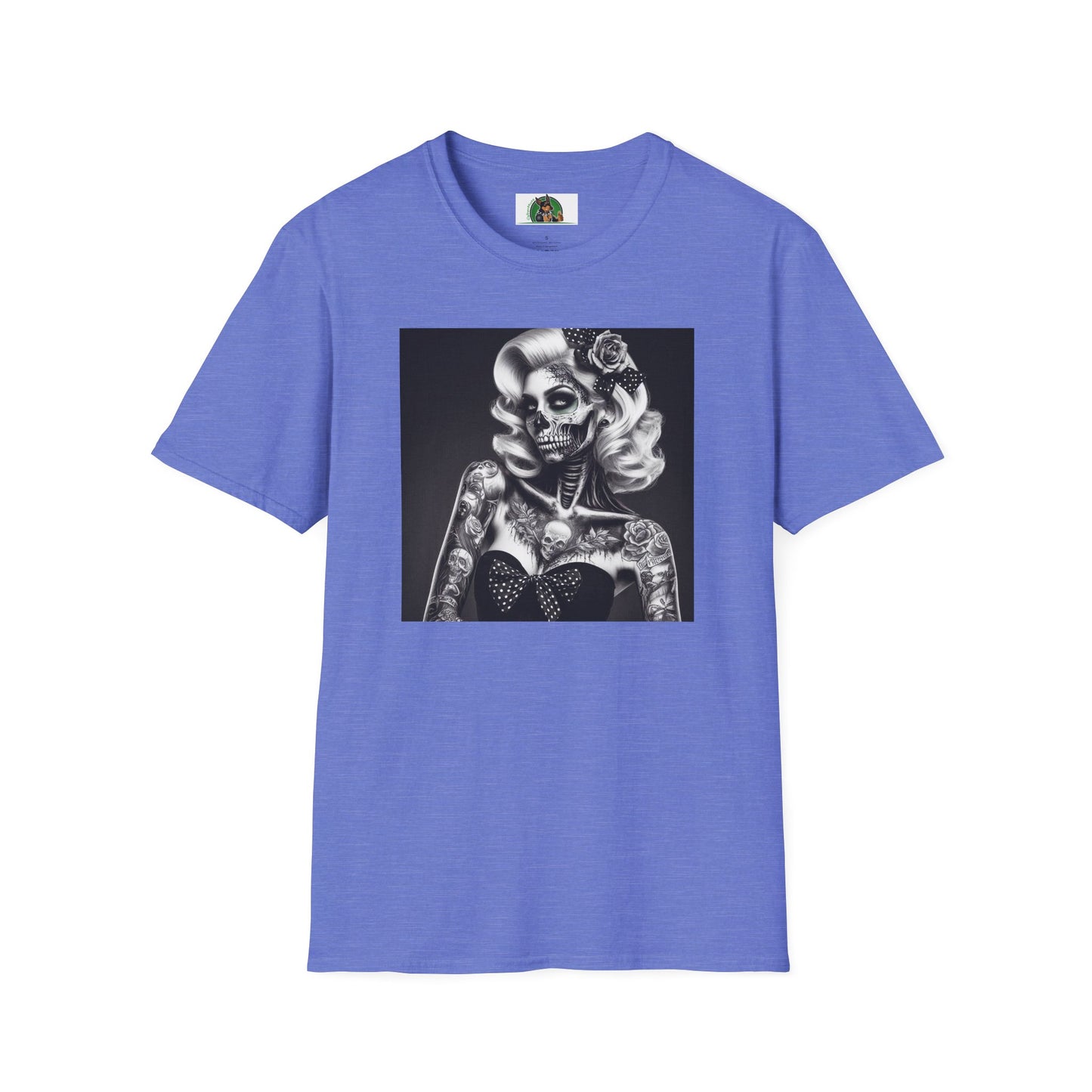 Zombie Girl Graphic T-Shirt - Quirky Soft Cotton Tee | CyberMutz T-Shirt Printify S Heather Royal