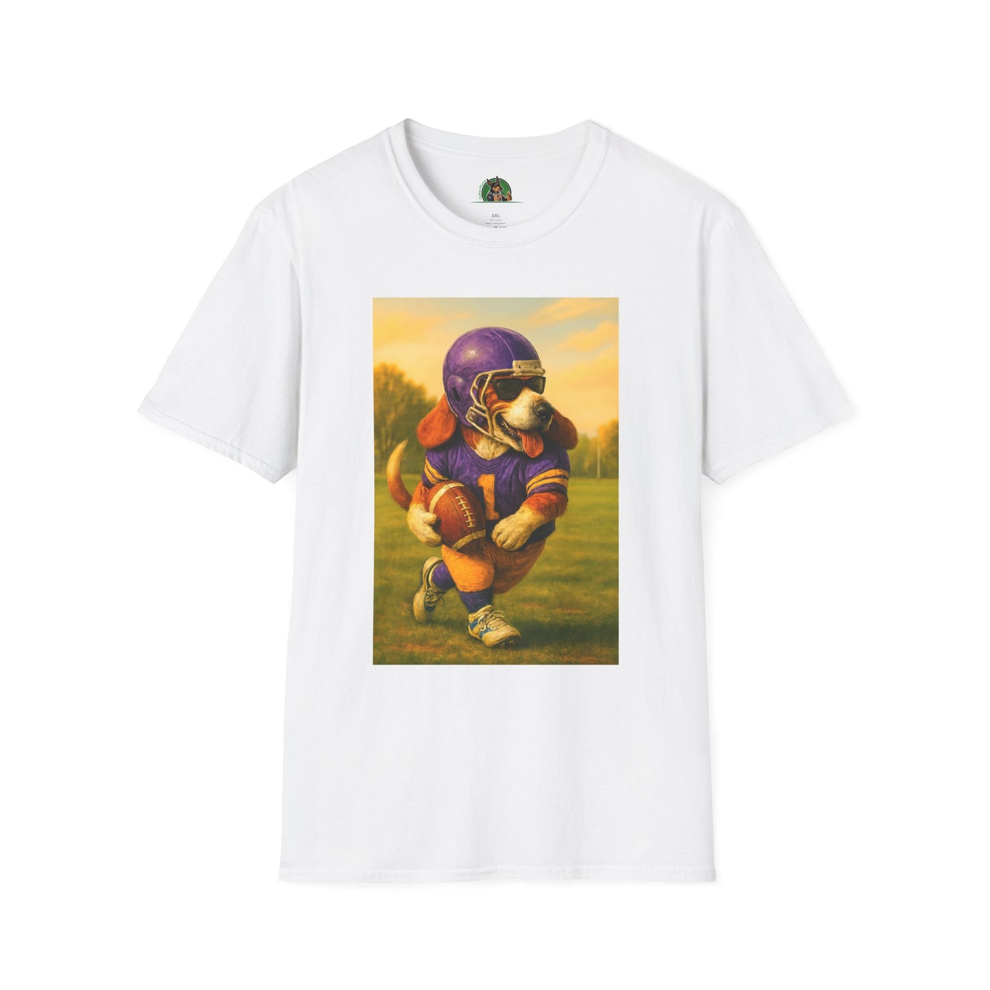 Sports Football Basset Hound T-Shirt T-Shirt Printify White XS