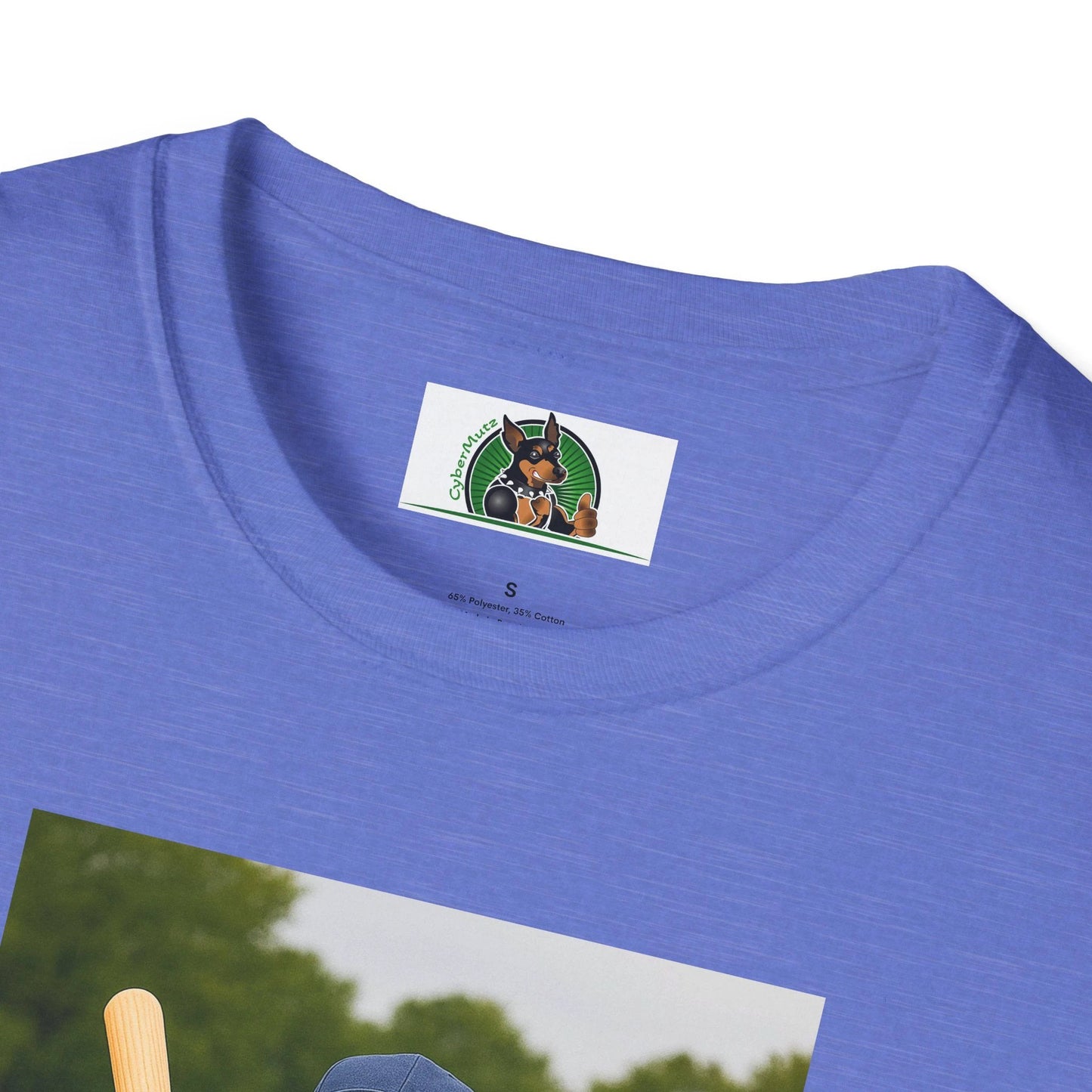 Golden Retriever Baseball T-Shirt — Sports Dog Playing Baseball Shirt by Printify