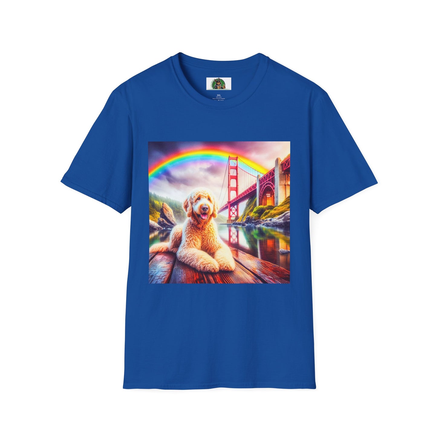 Golden Doodle pretty lake t shirt T-Shirt Printify XS Royal