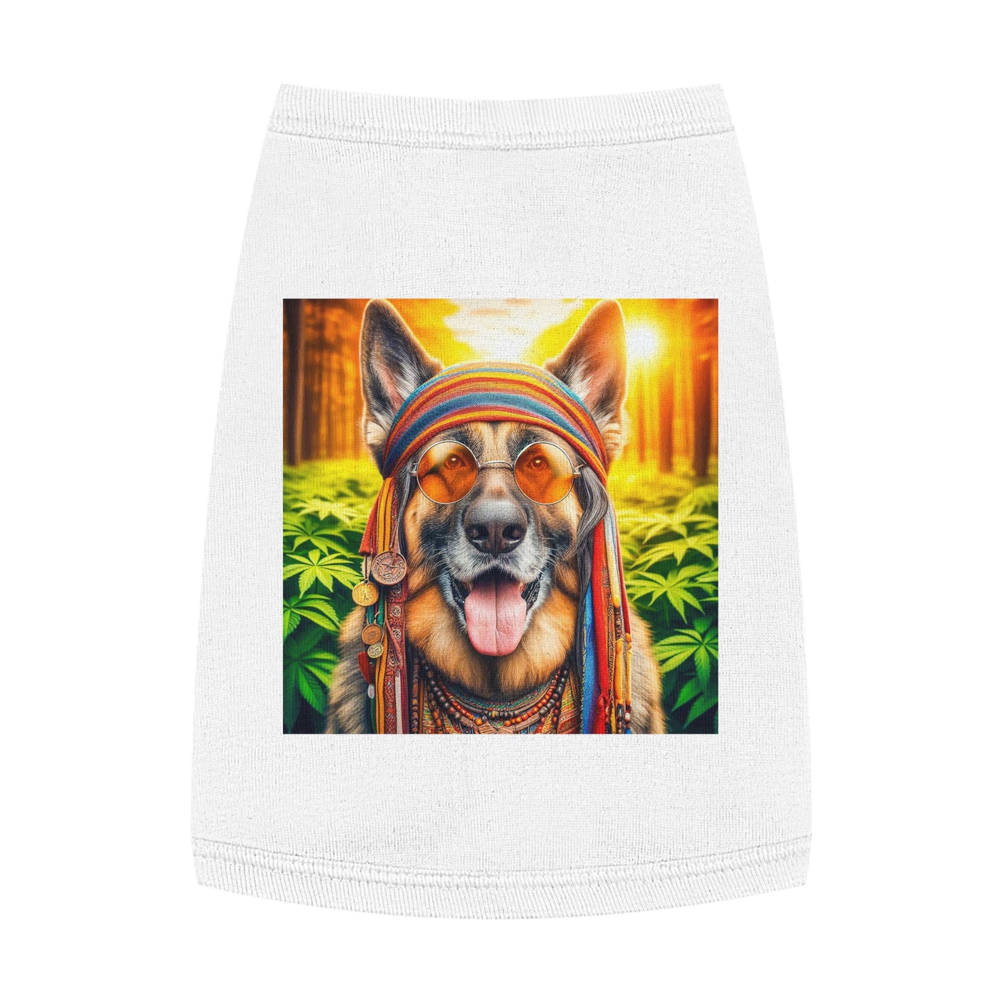 Pet Tank Top German Shepherd Pets Printify M White 