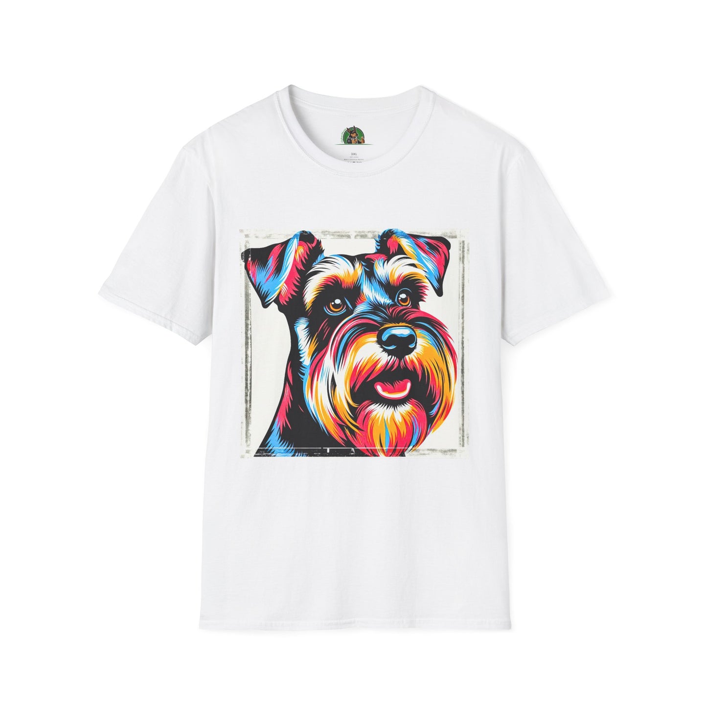 Schnauzer T-Shirt with Miniature Schnauzer Design T-Shirt Printify XS White 