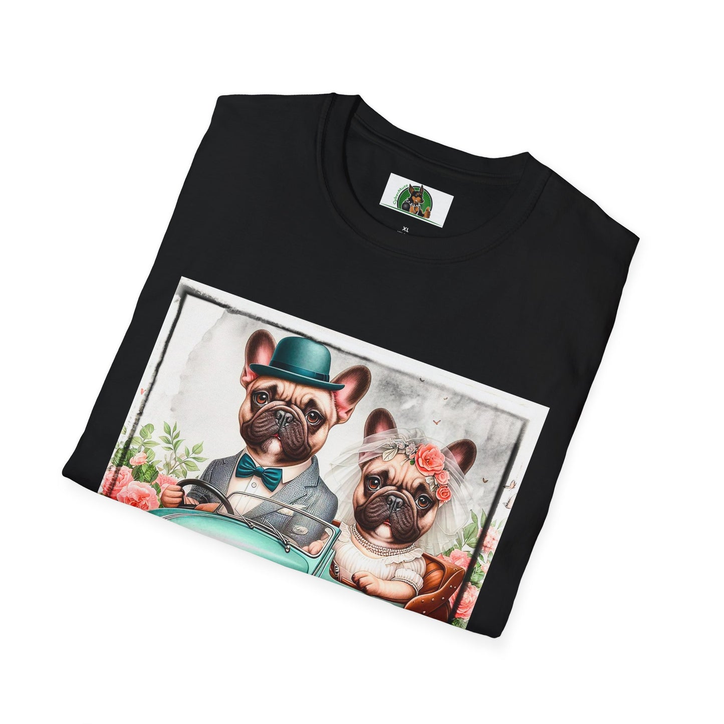 Wacky French Bulldog T-Shirt Printify