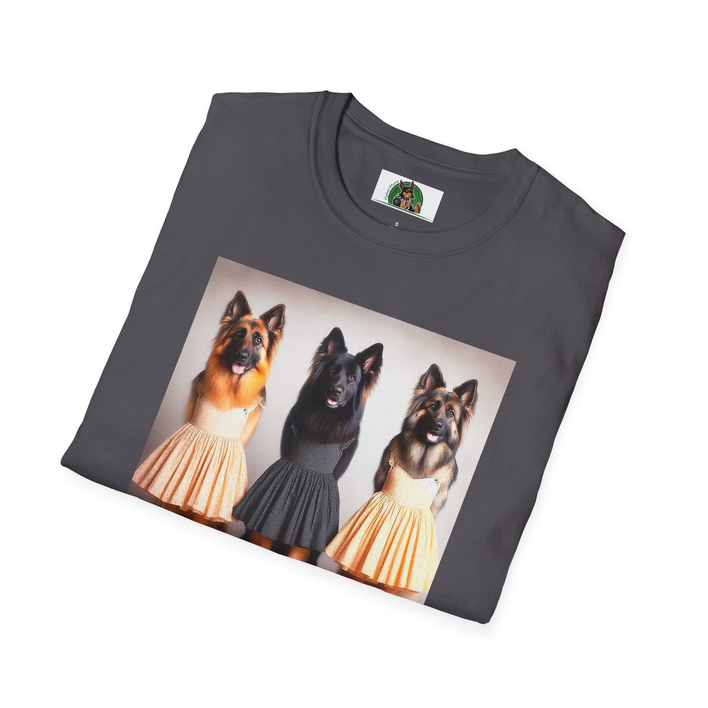 German Shepherd pretty ballerinas shirt T-Shirt Printify