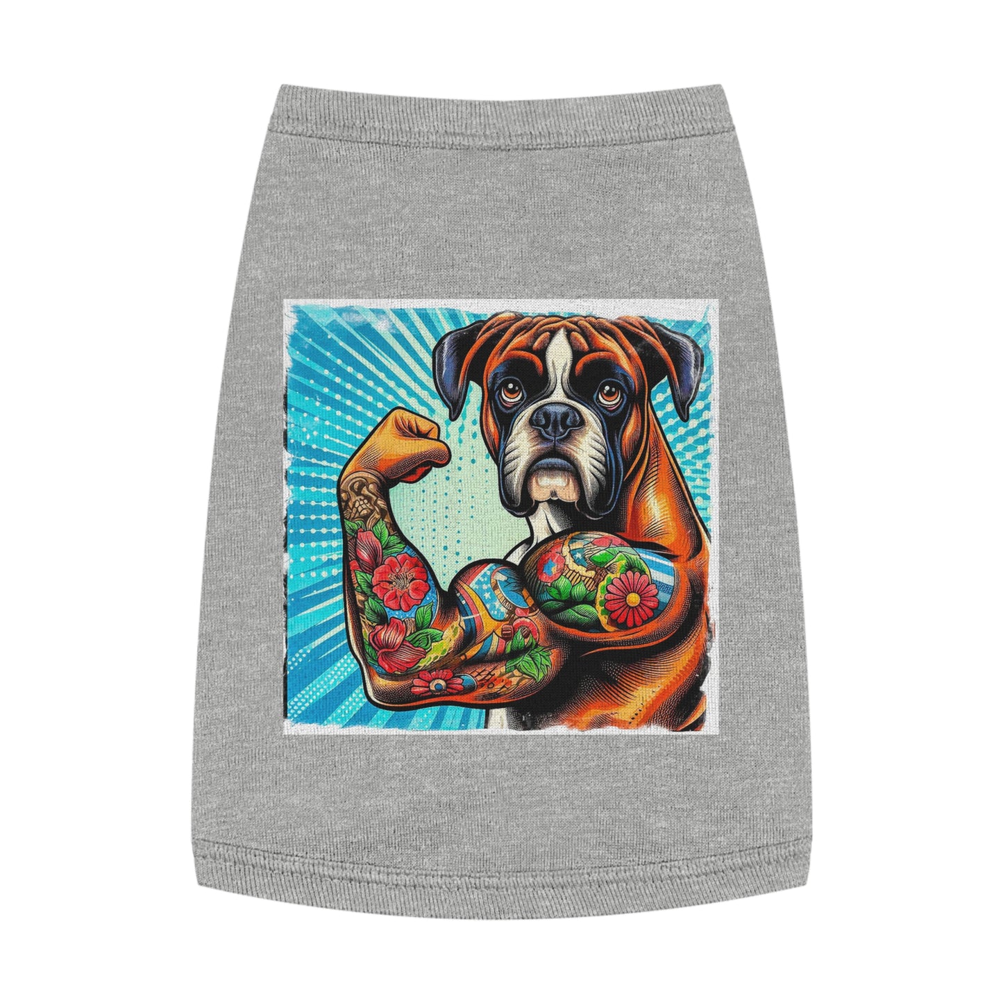 Pet Tank Top Boxer Pets Printify M Heather 