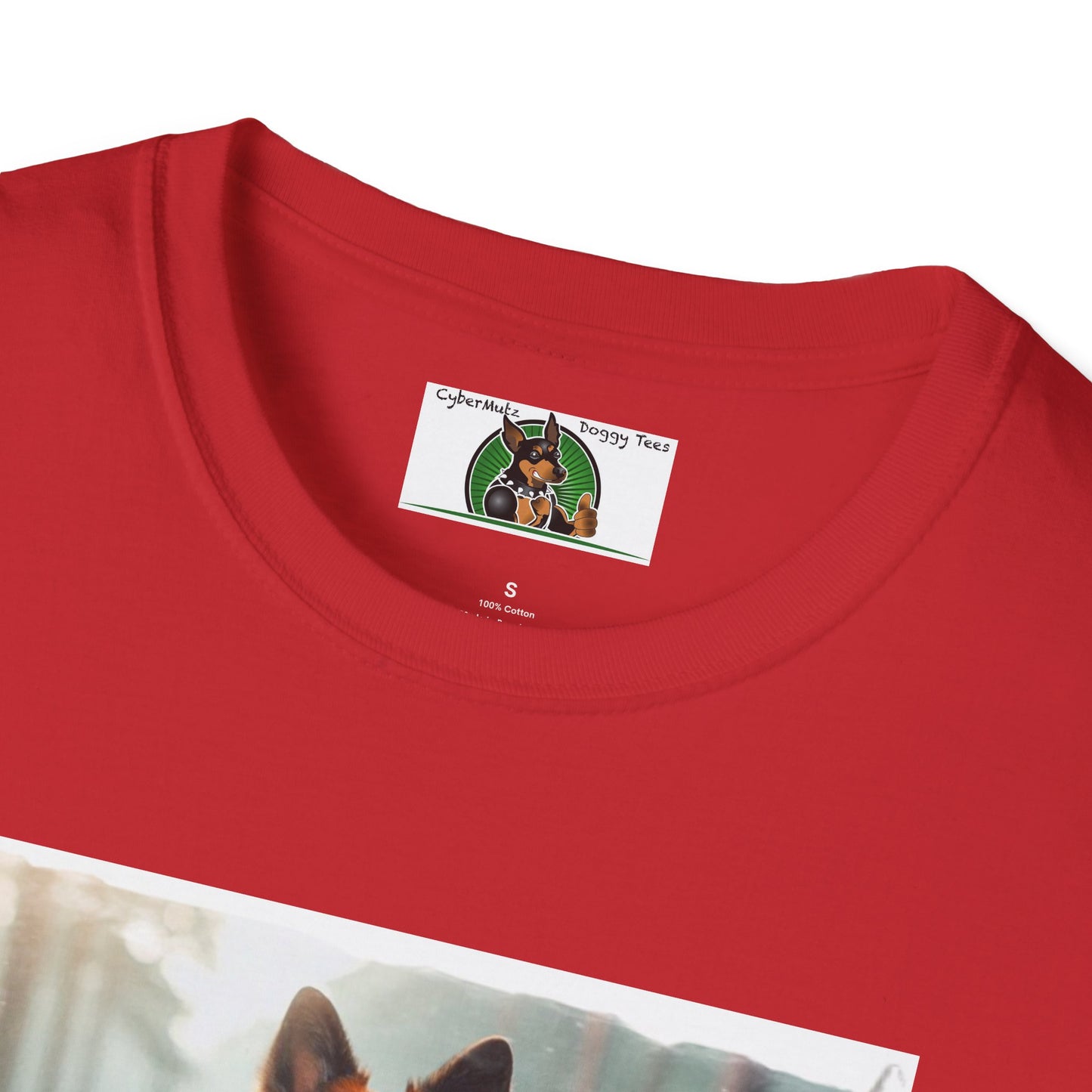 Zen German Shepherd Unisex Softstyle T-Shirt T-Shirt Printify