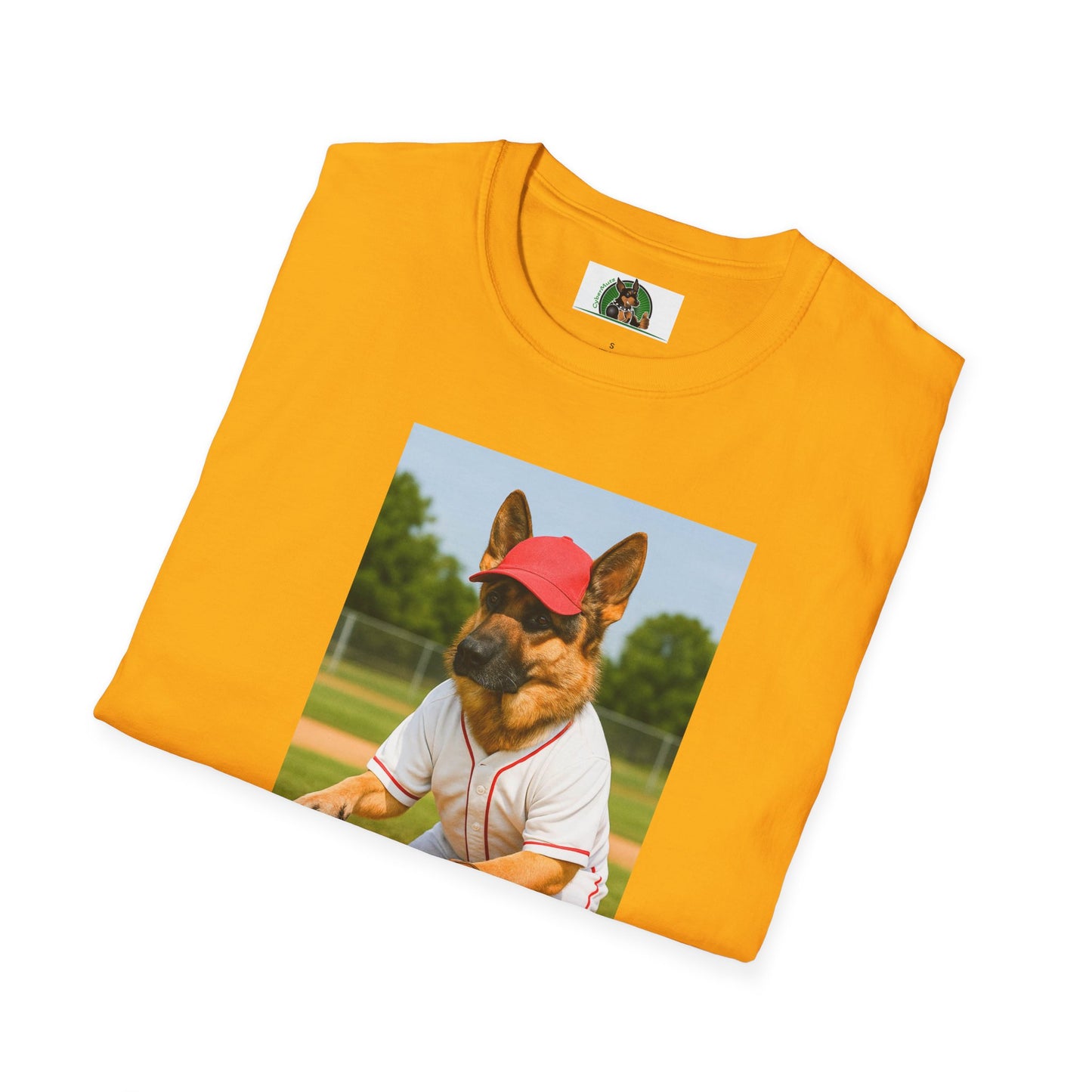German Shepherd Playing Baseball T-Shirt — Sports Dog Tee
