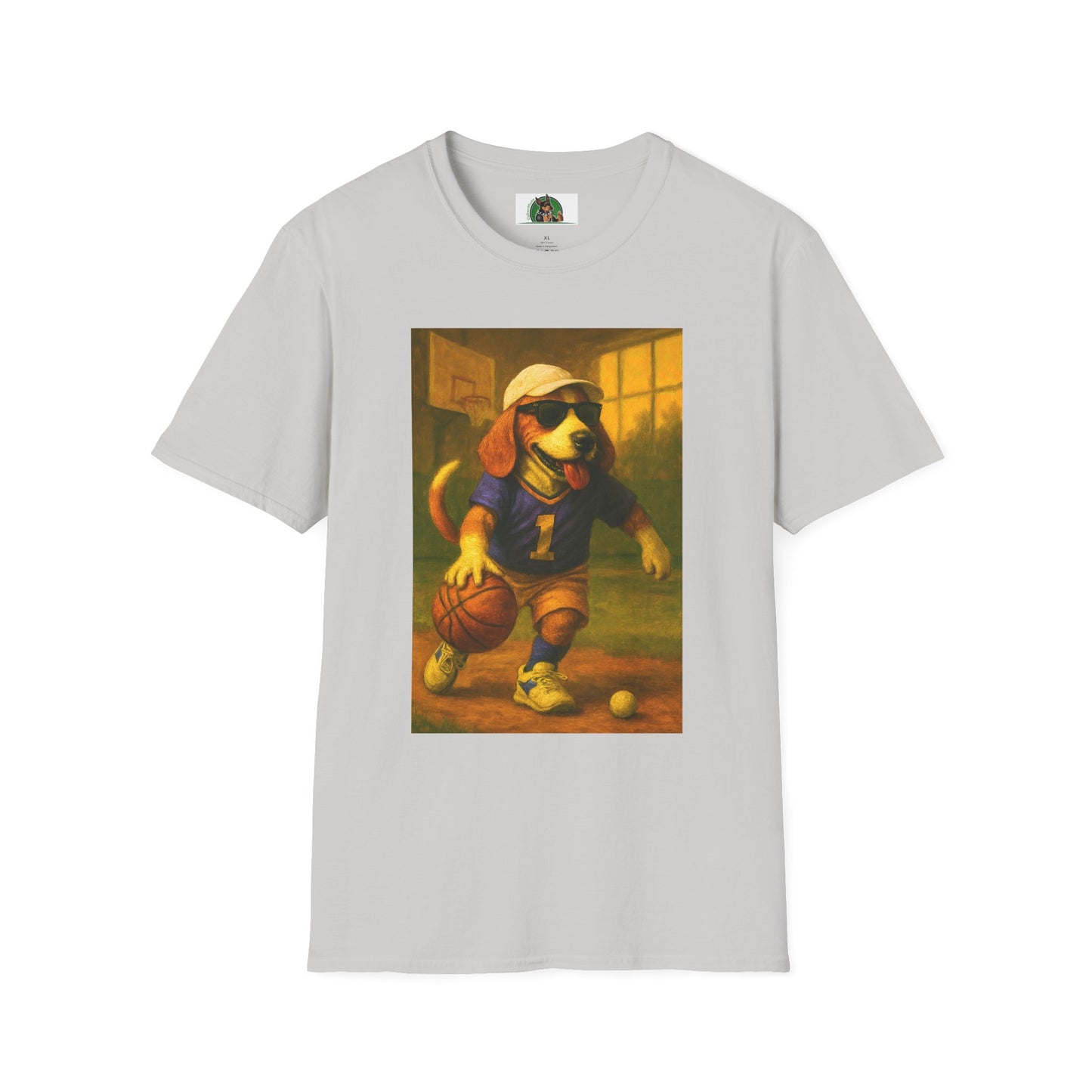 Sports Beagle T-Shirt Basketball T-Shirt Printify Ice Grey S