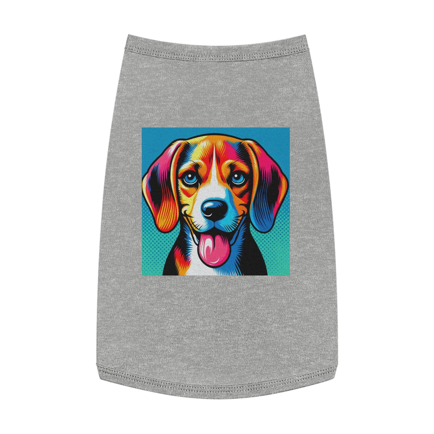 Pet Tank Top Beagle Colorful Dog Pets Printify L Heather 