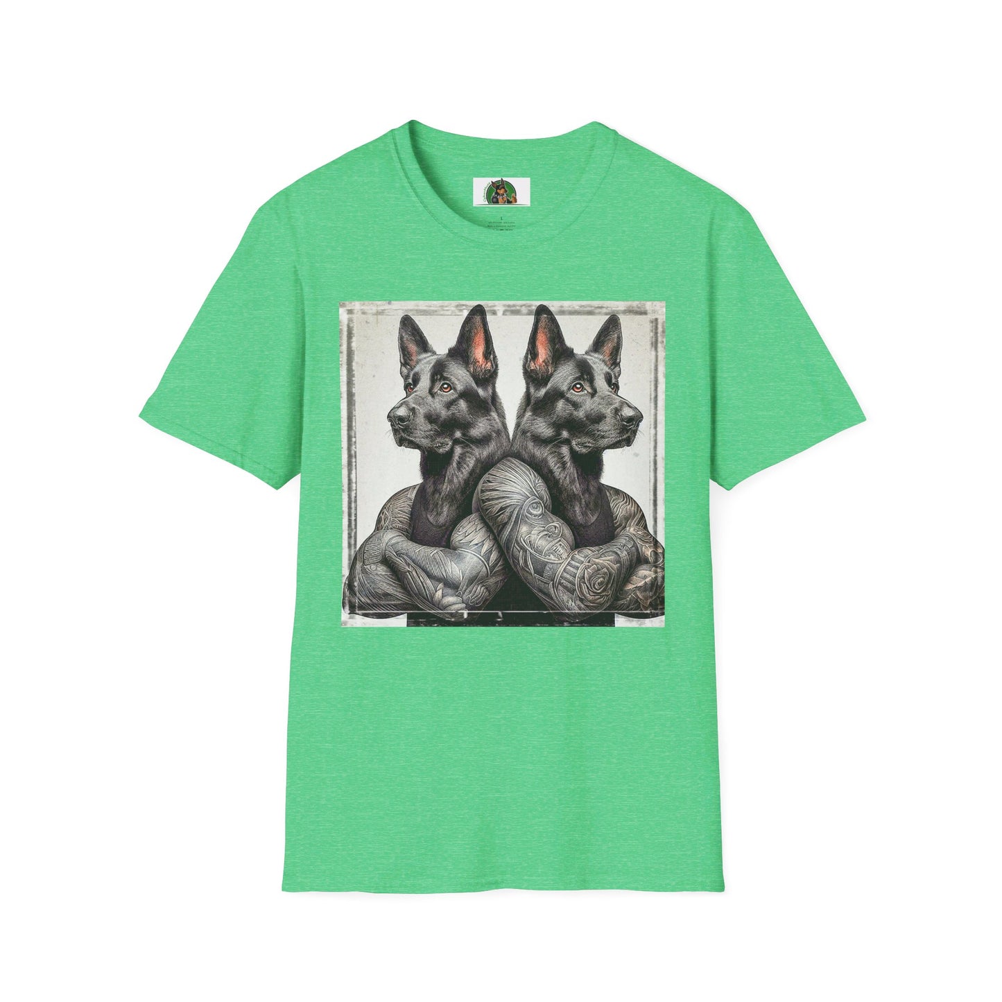 German Shepherd T-Shirt Printify Heather Irish Green S 