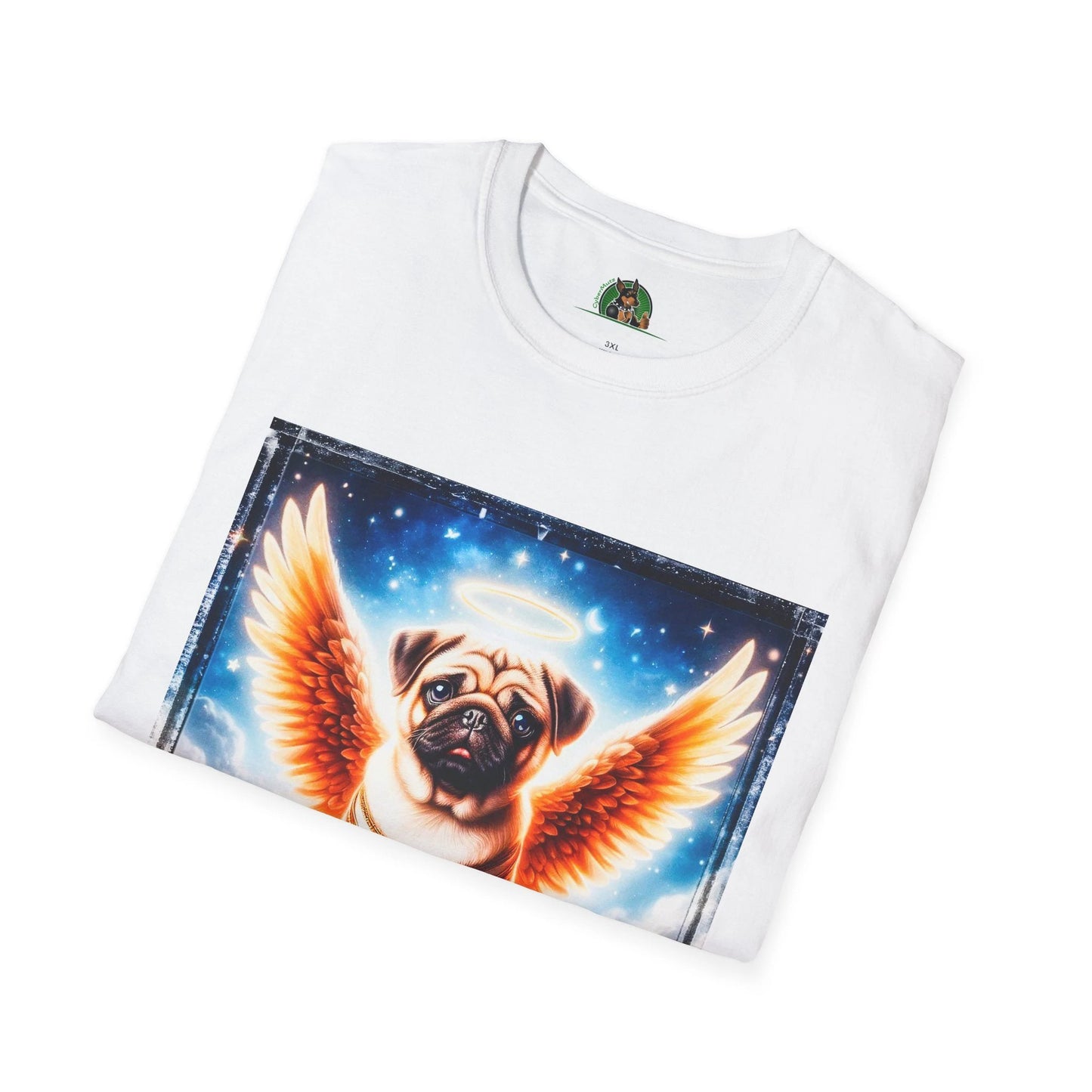 Pug Angel T-Shirt T-Shirt Printify