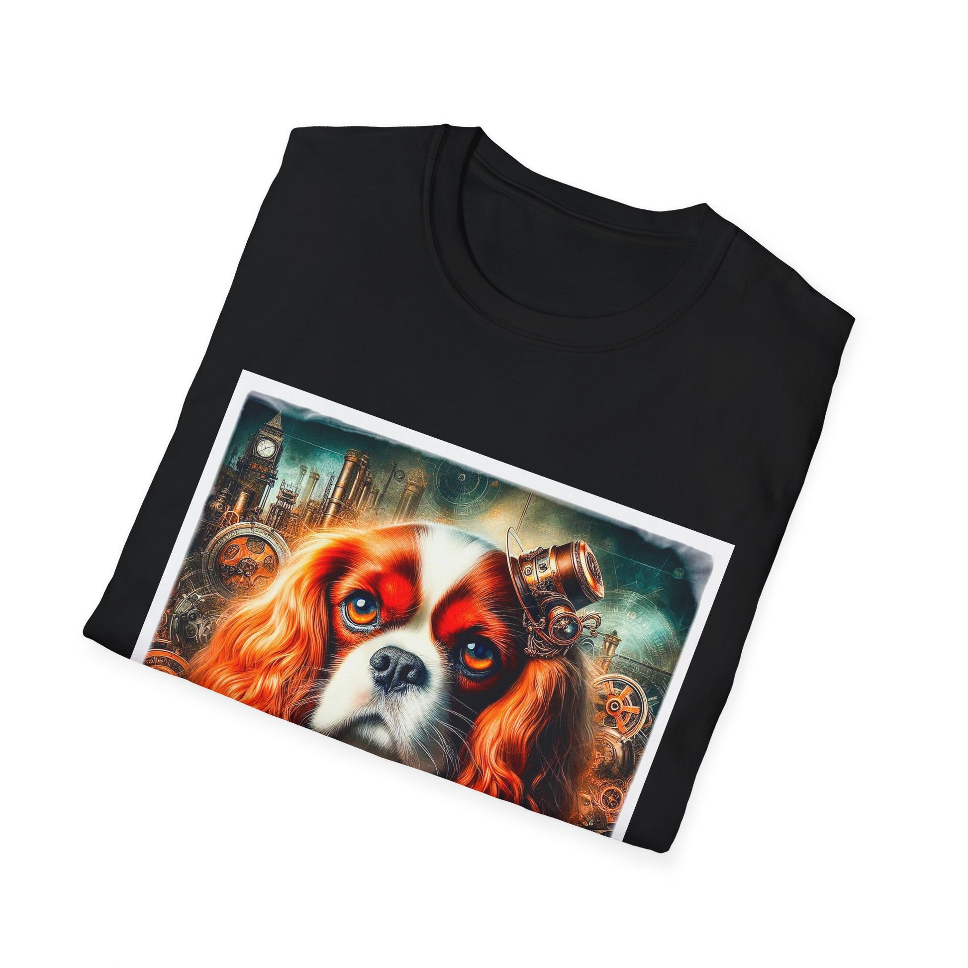 Cavalier King Charles Spaniel Steampunk Dog T-Shirt T-Shirt Printify