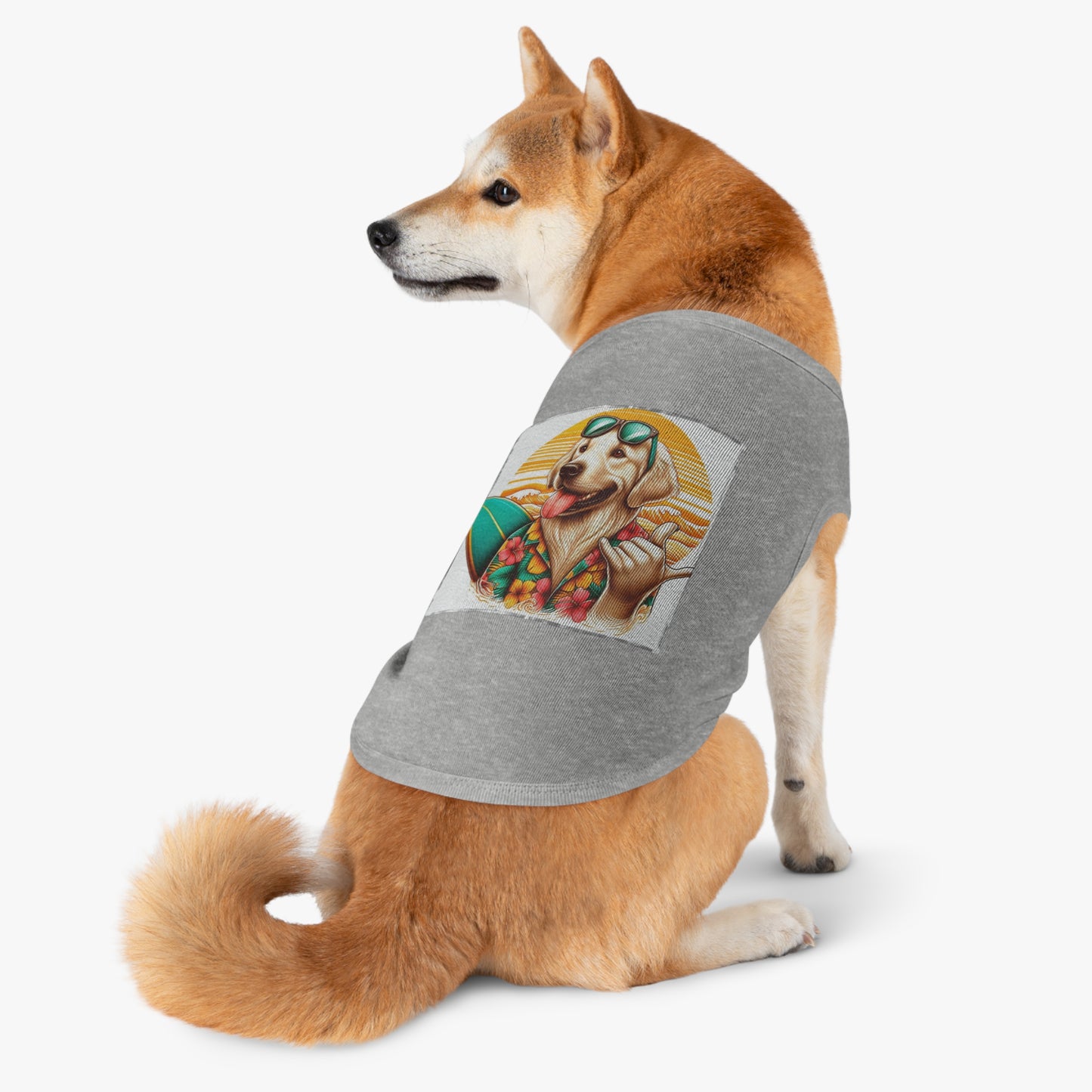 Golden Retriever pet tank top Pets Printify   