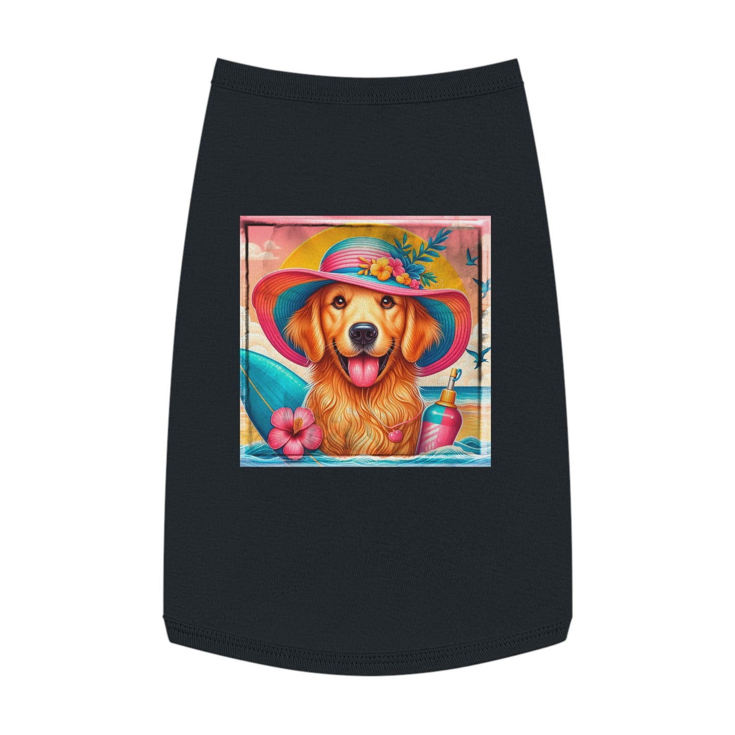 Golden Retriever pet tank top Pets Printify   