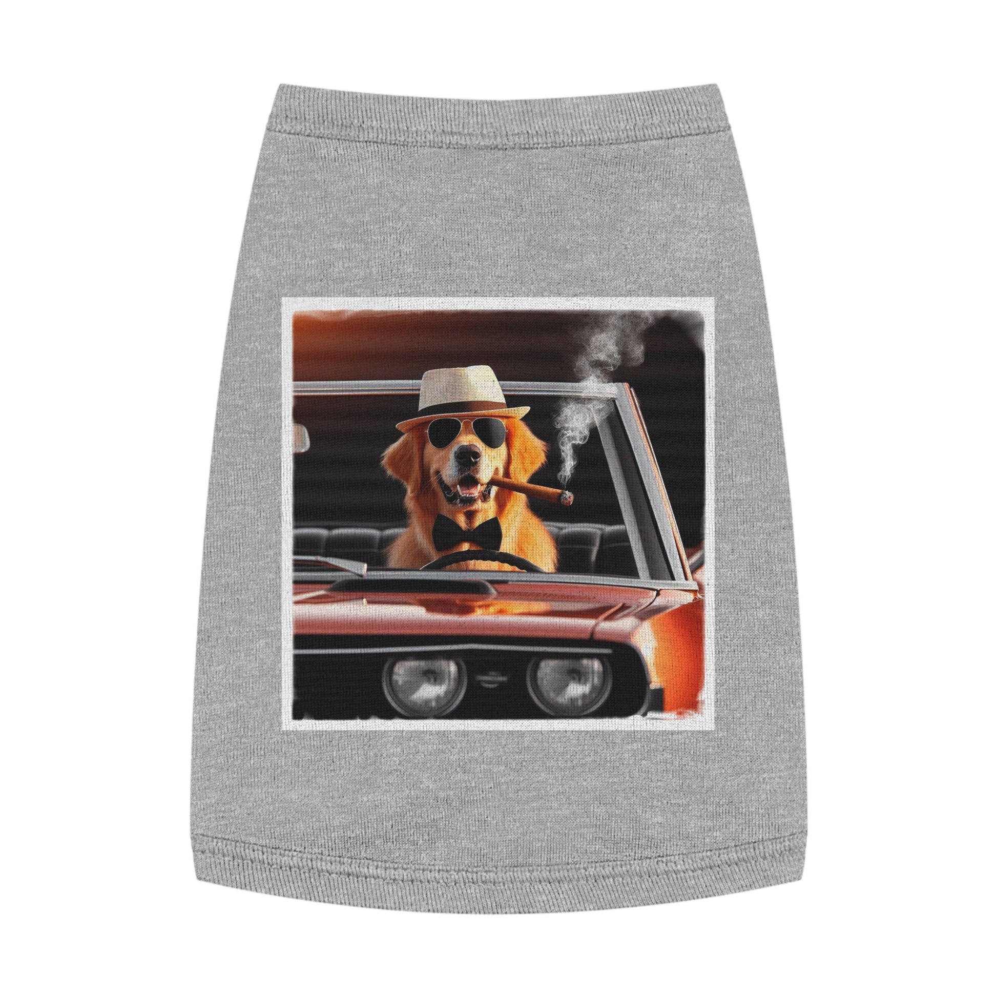 Golden Retriever pet tank top Pets Printify M Heather 