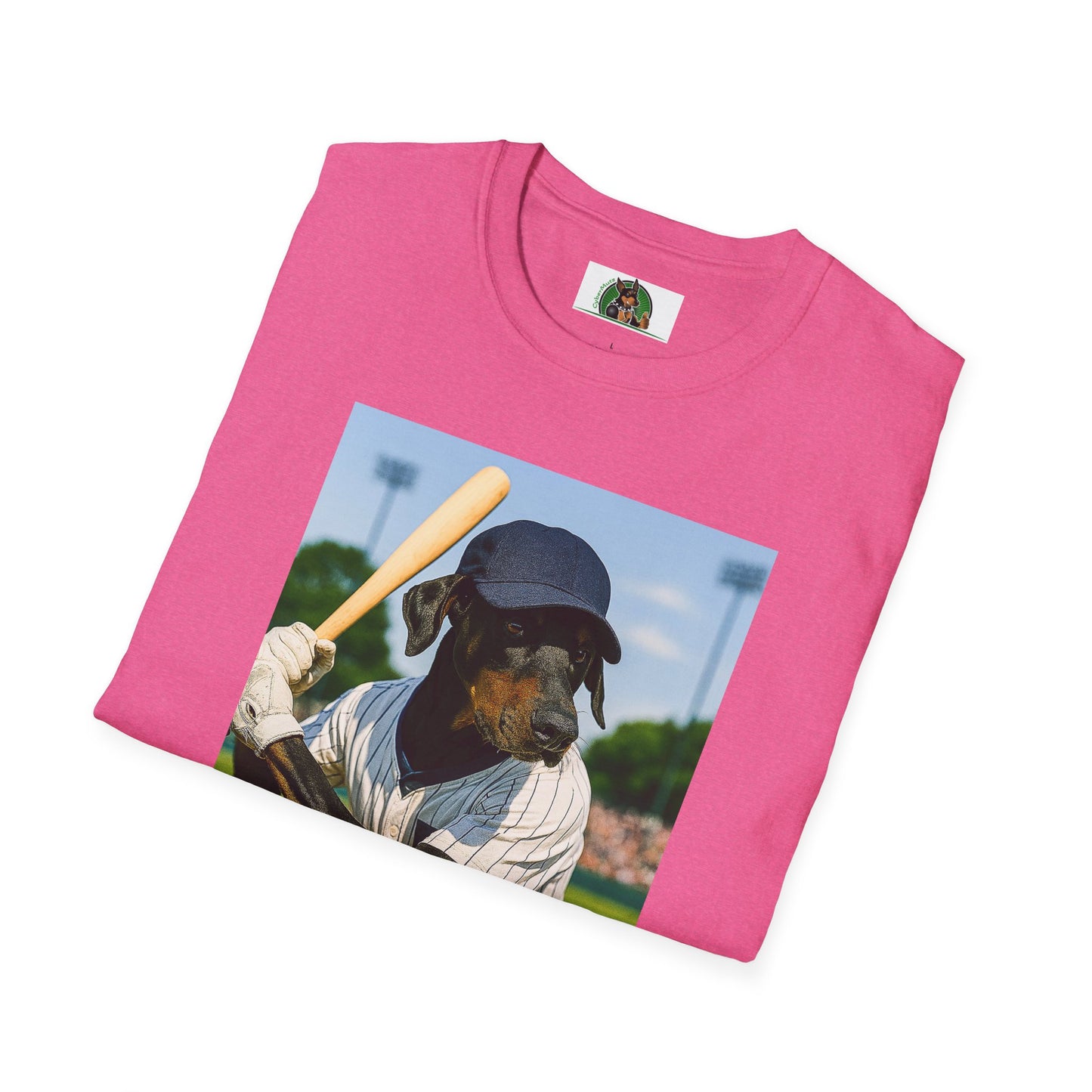 Baseball Doberman Sports T-Shirt