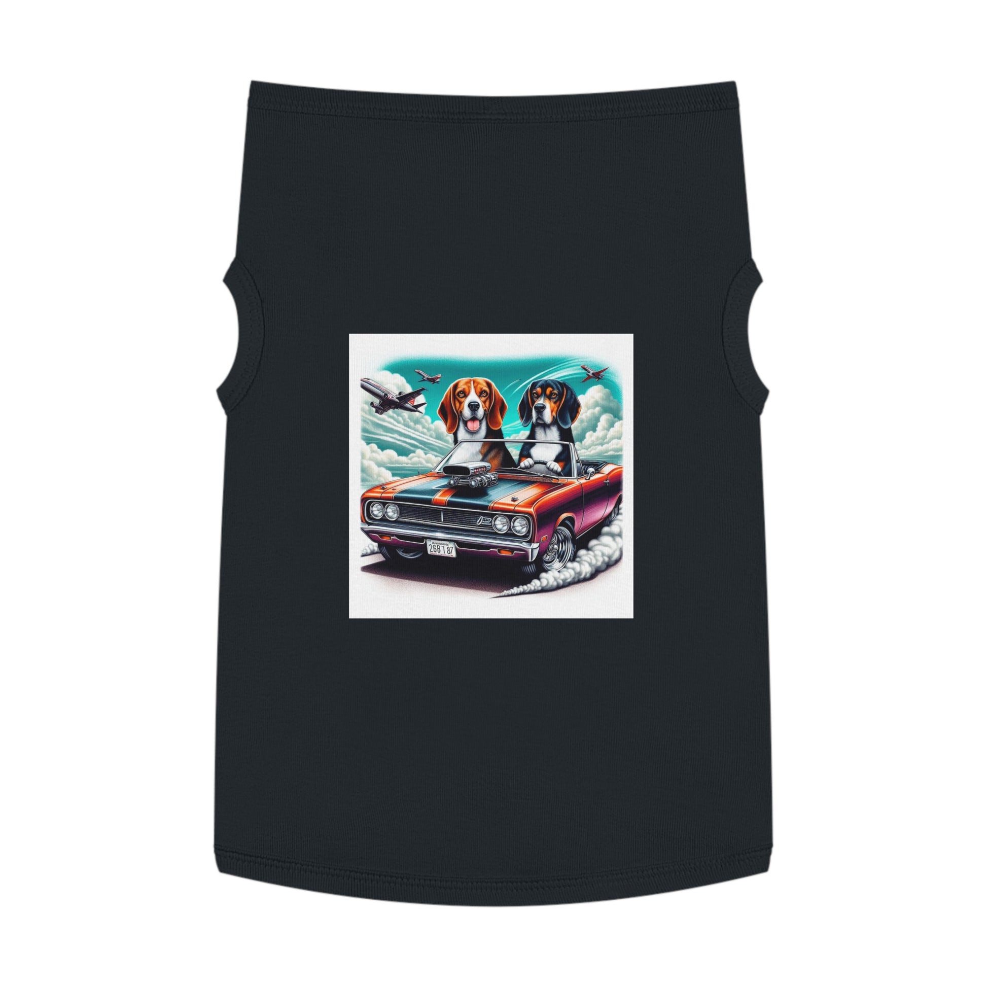 Pet Tank Top Wacky Beagle Dogs In Race Car Pets Printify   