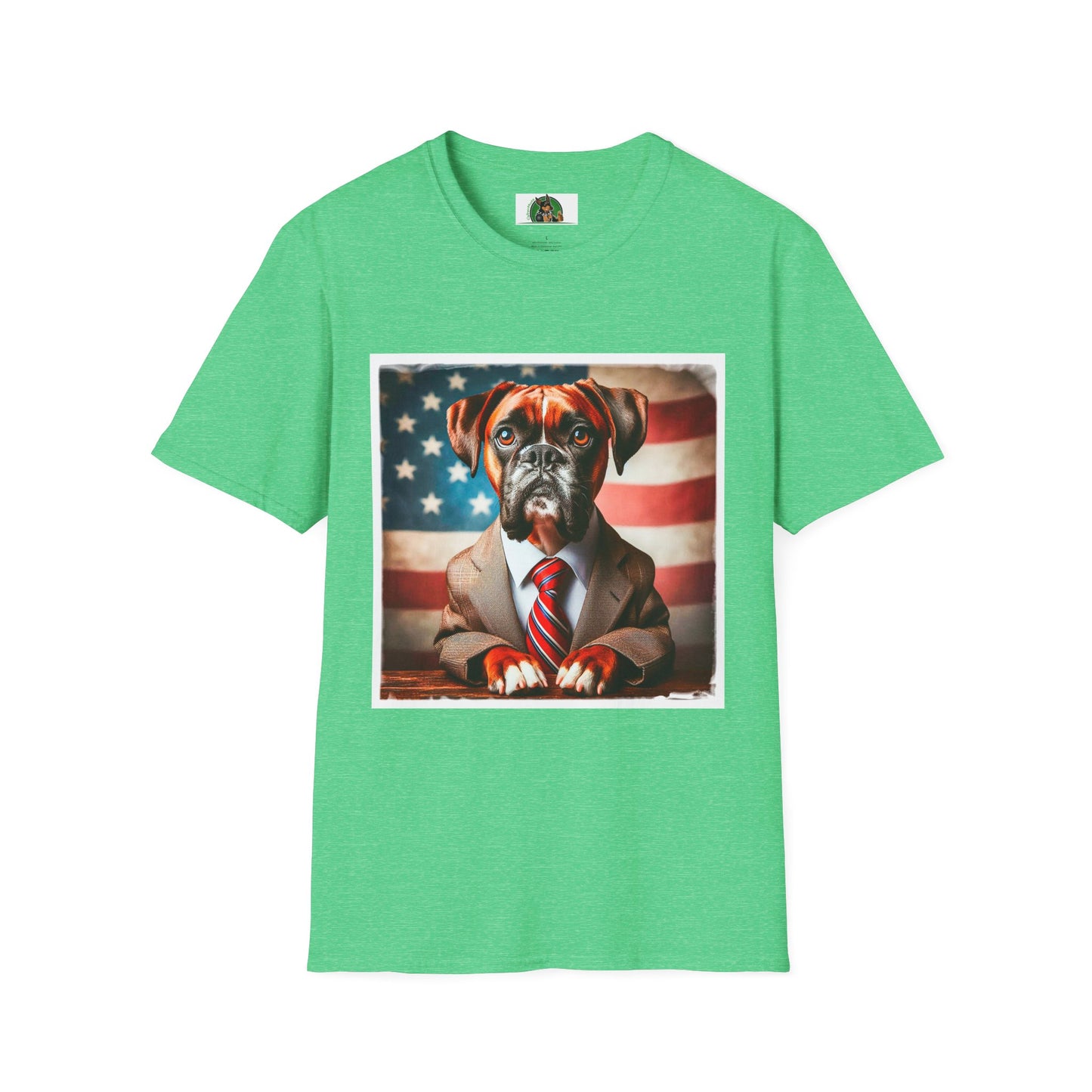 Boxer T-Shirt Printify S Heather Irish Green 