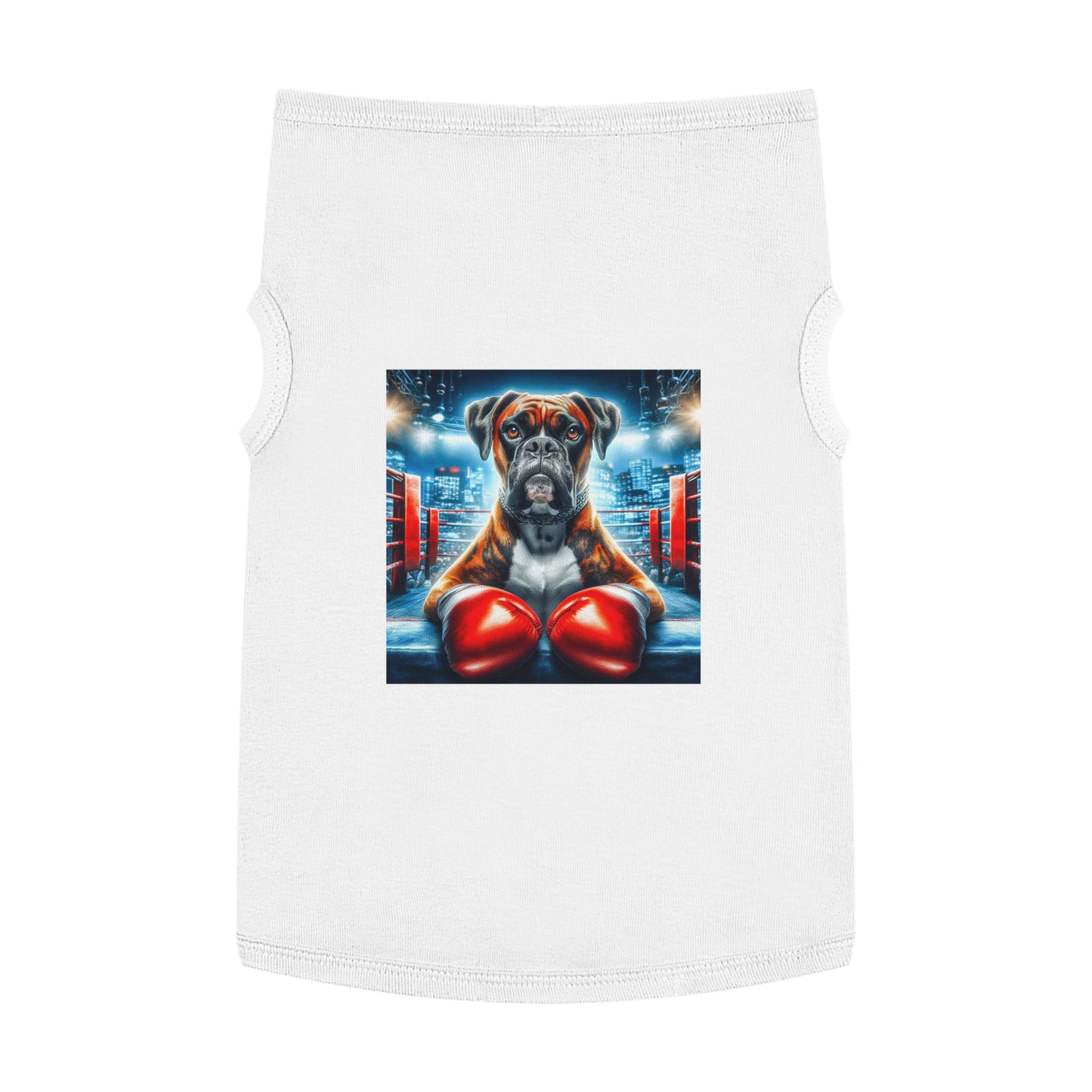 Pet Tank Top Boxer Dog Ready To Box Pets Printify XL White 