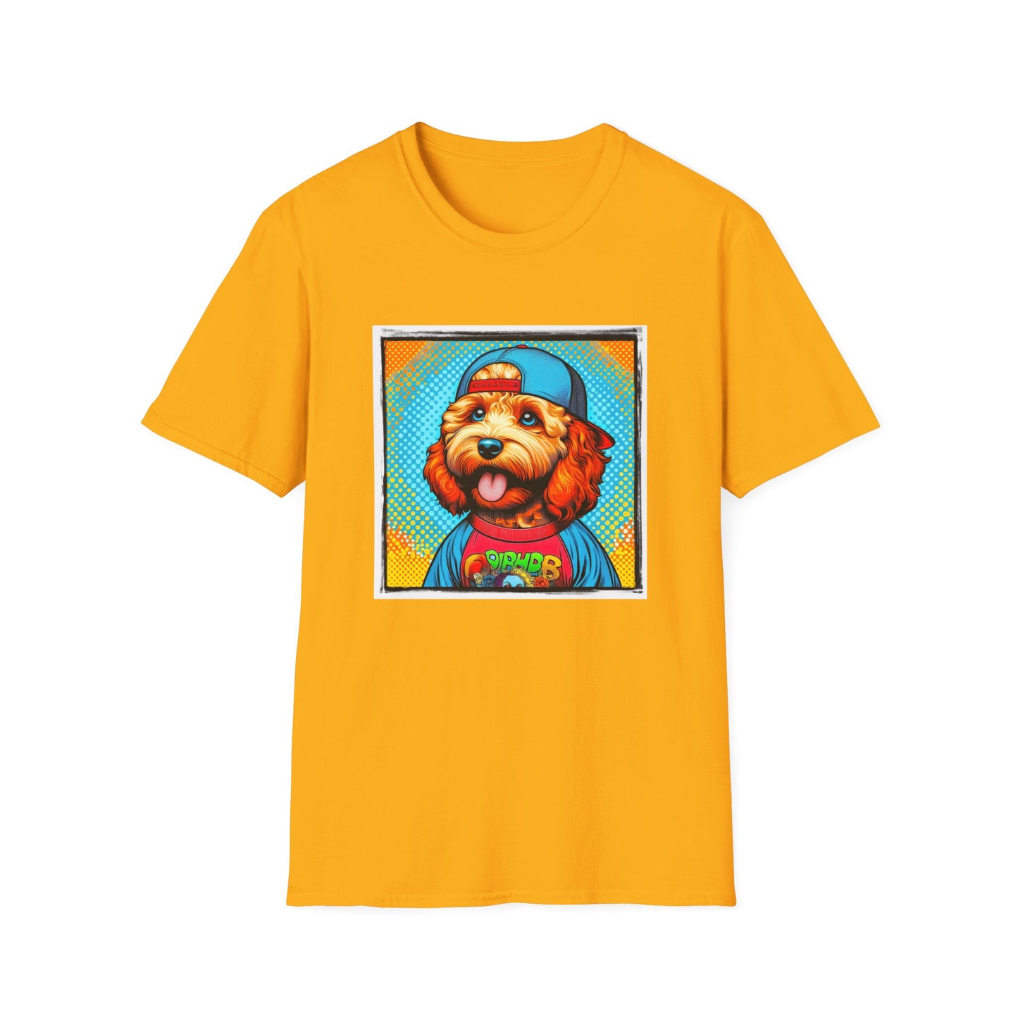 CockerPoo happy smiling t shirt T-Shirt Printify S Gold
