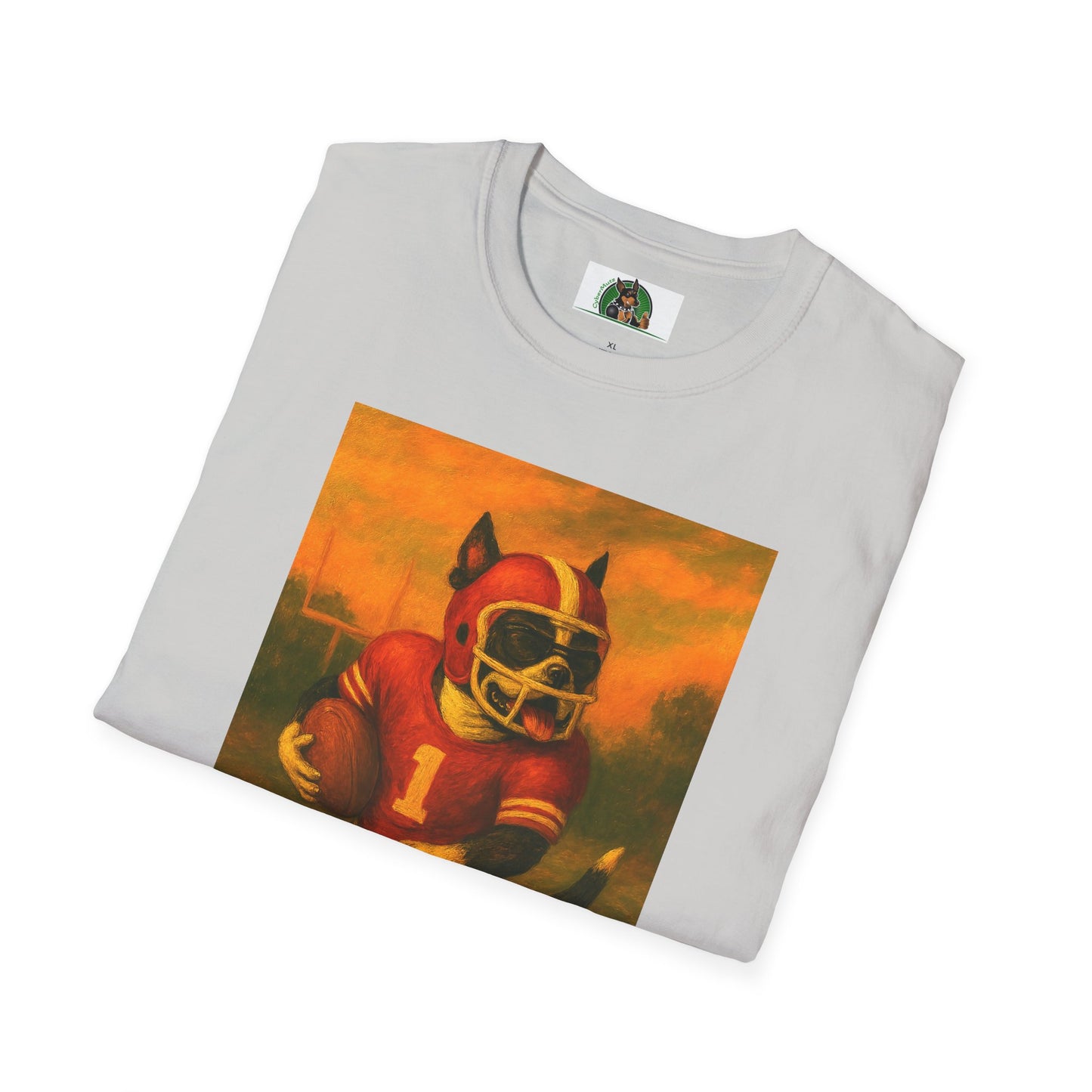 Sports Boston Terrier Football Unisex T-Shirt