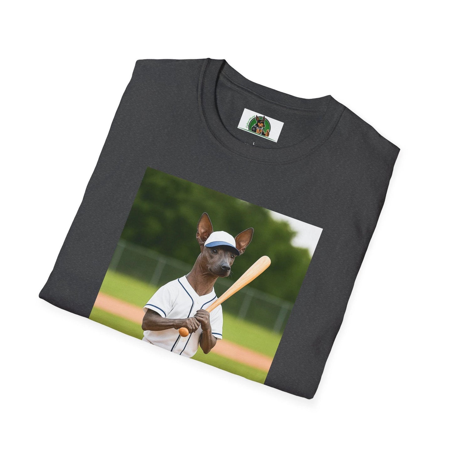 Mexican Hairless Dog Baseball Tee — Dog Lover Sports T-Shirt T-Shirt Printify