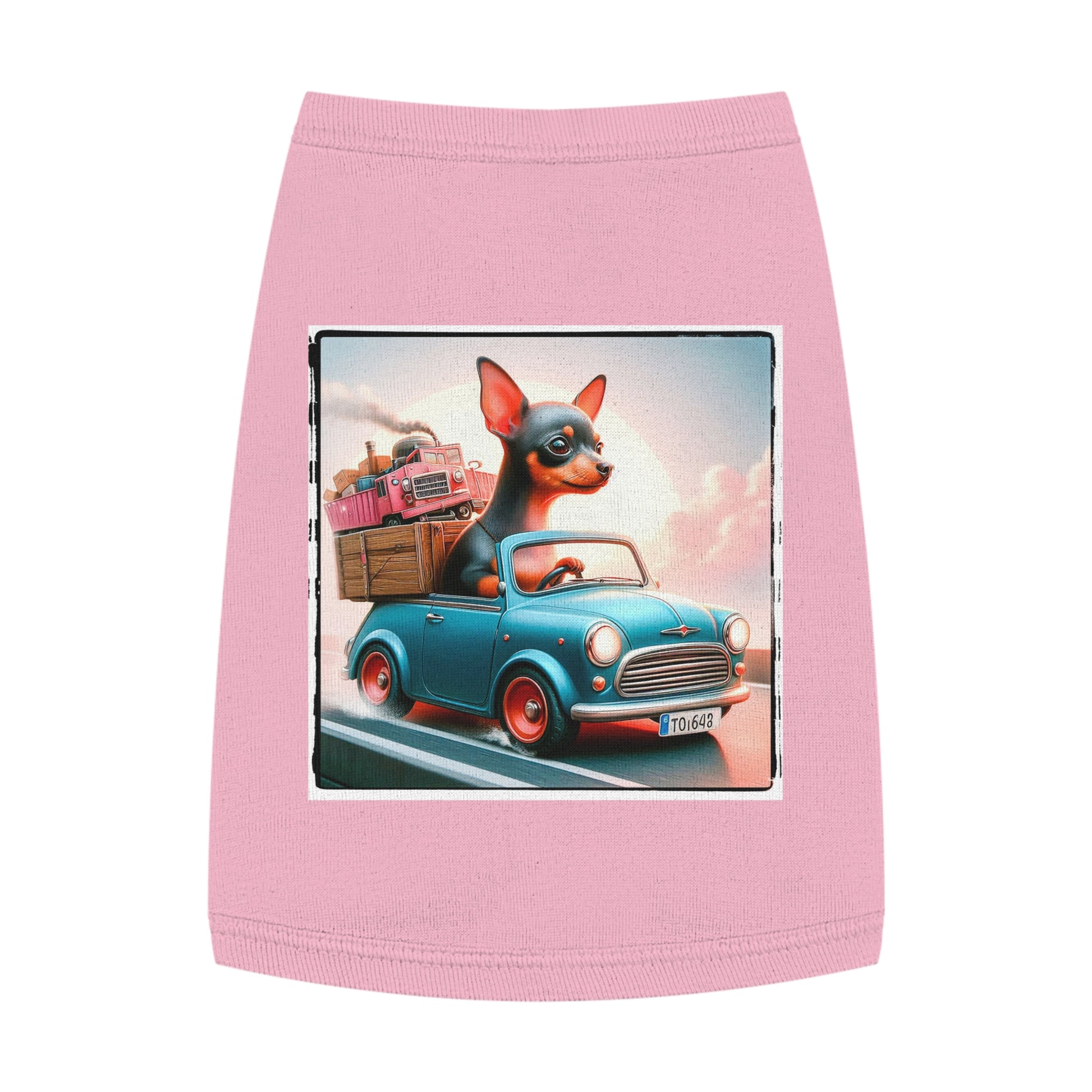 Wacky Dog Tank Top - Min Pin Tank Tops Pets Printify   