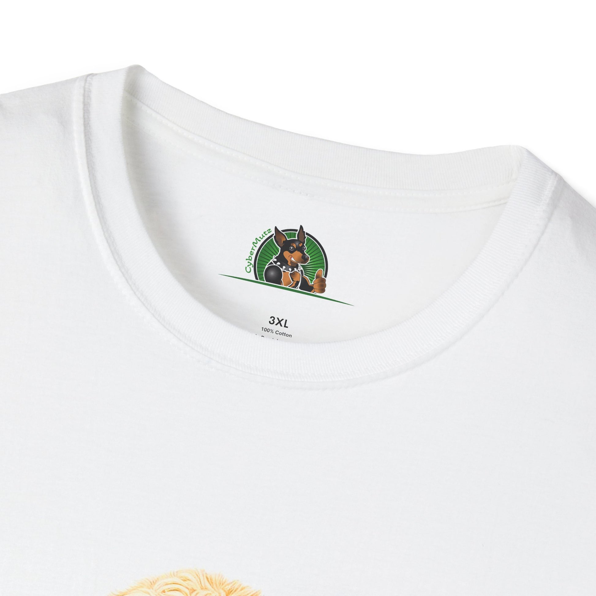 Golden Doodle sitting businessman T-Shirt Printify