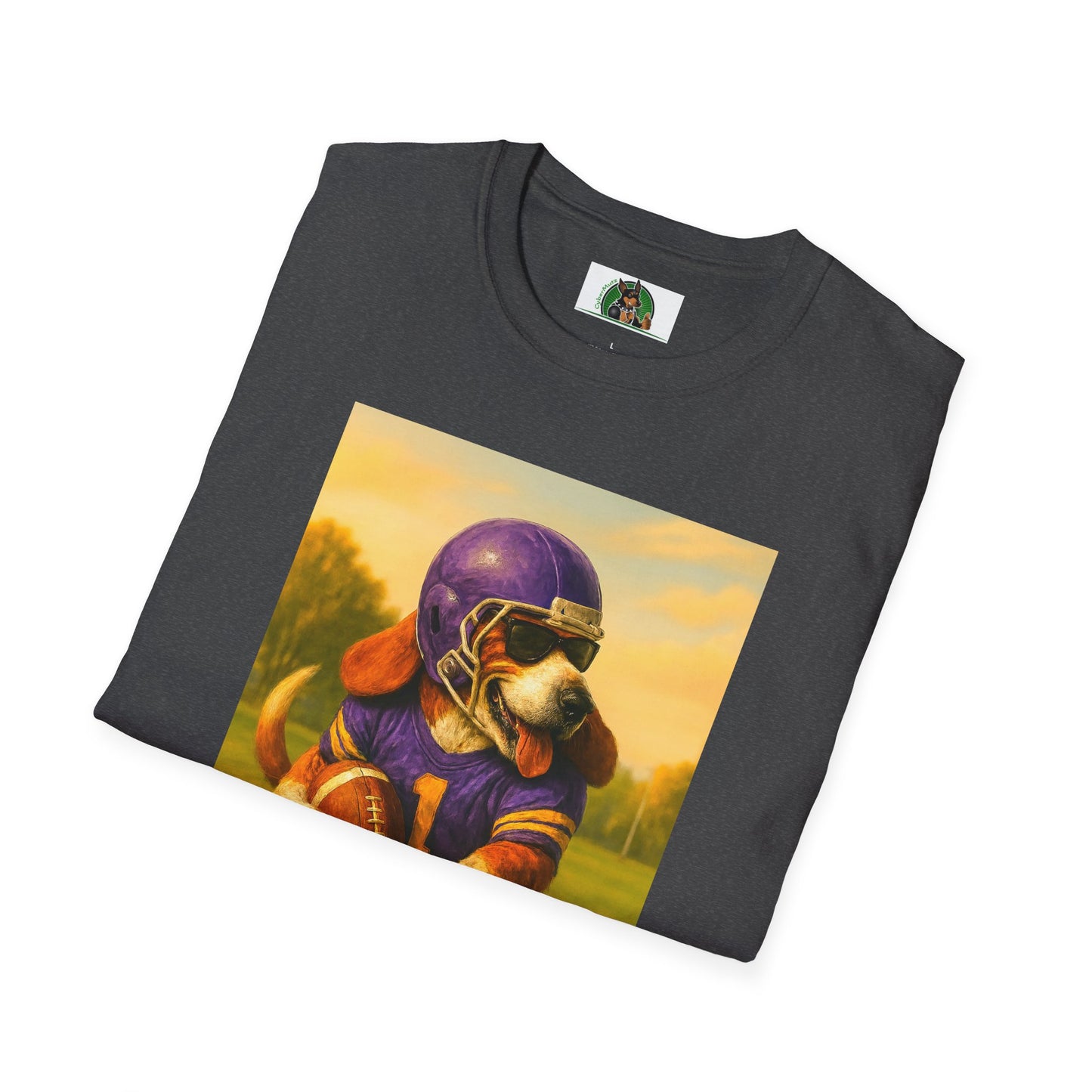 Sports Football Basset Hound T-Shirt T-Shirt Printify