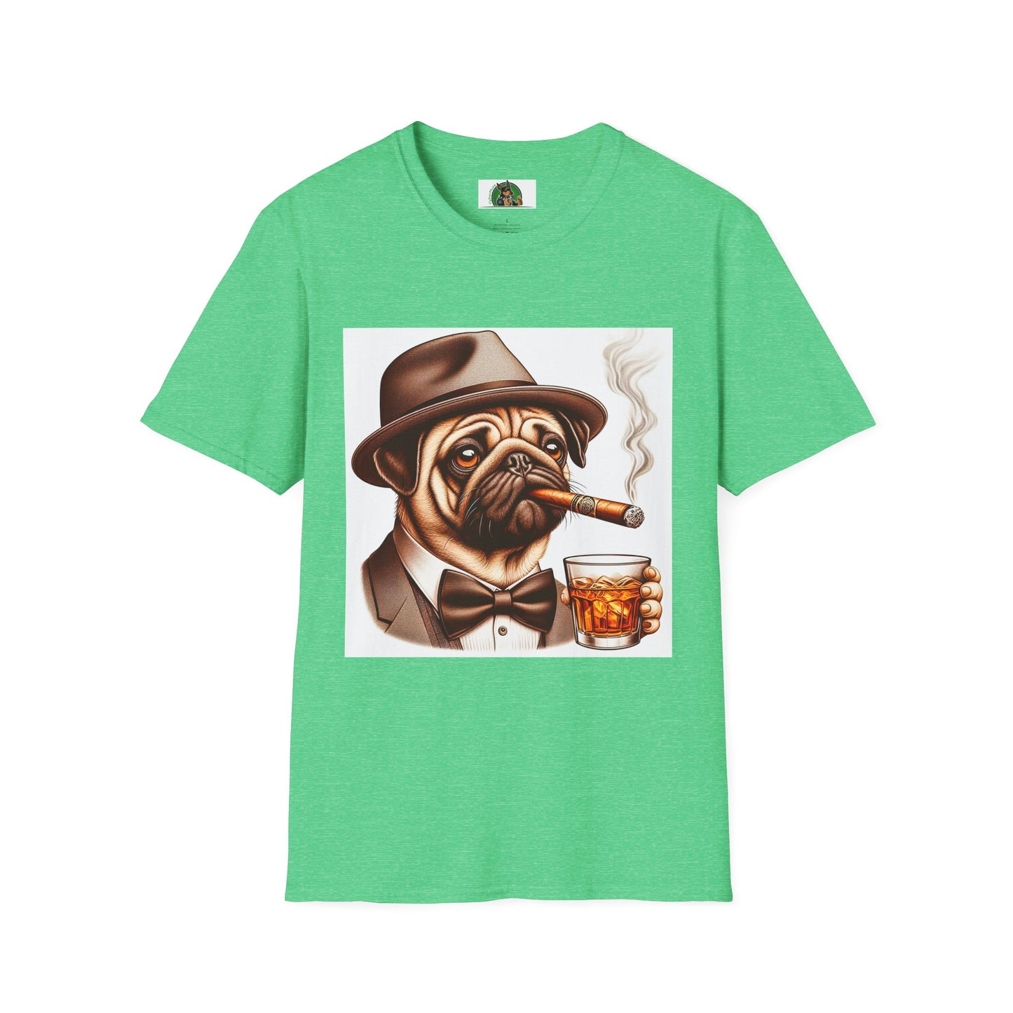 Pugs T-Shirt Printify S Heather Irish Green 