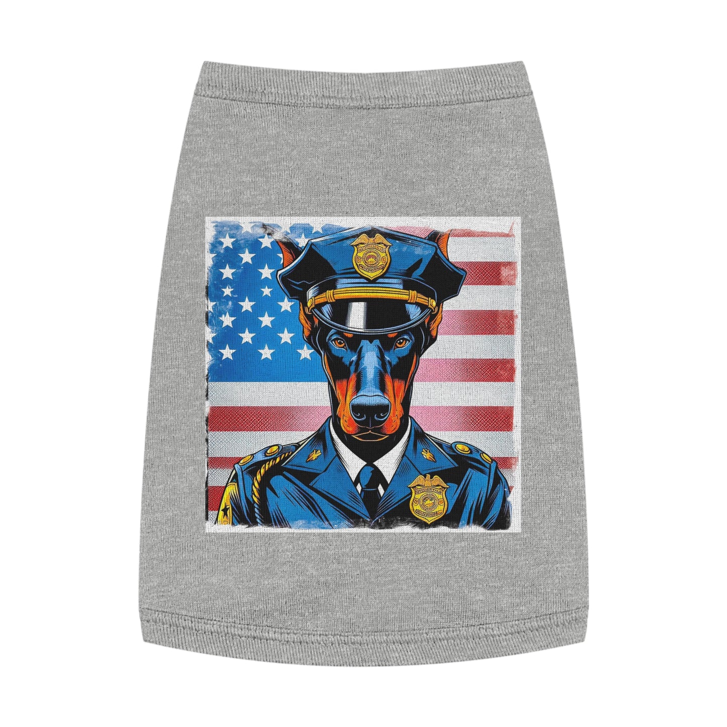 Pet Tank Top Doberman Pets Printify M Heather 