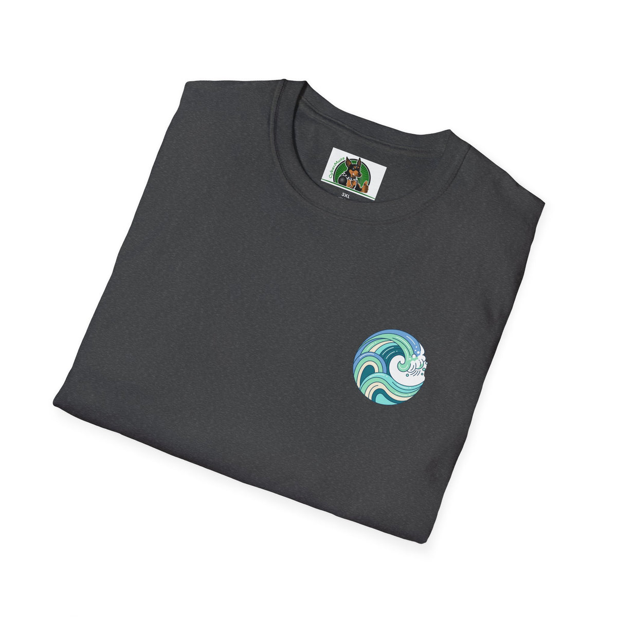 Dalmatian surf day t shirt Back Design
