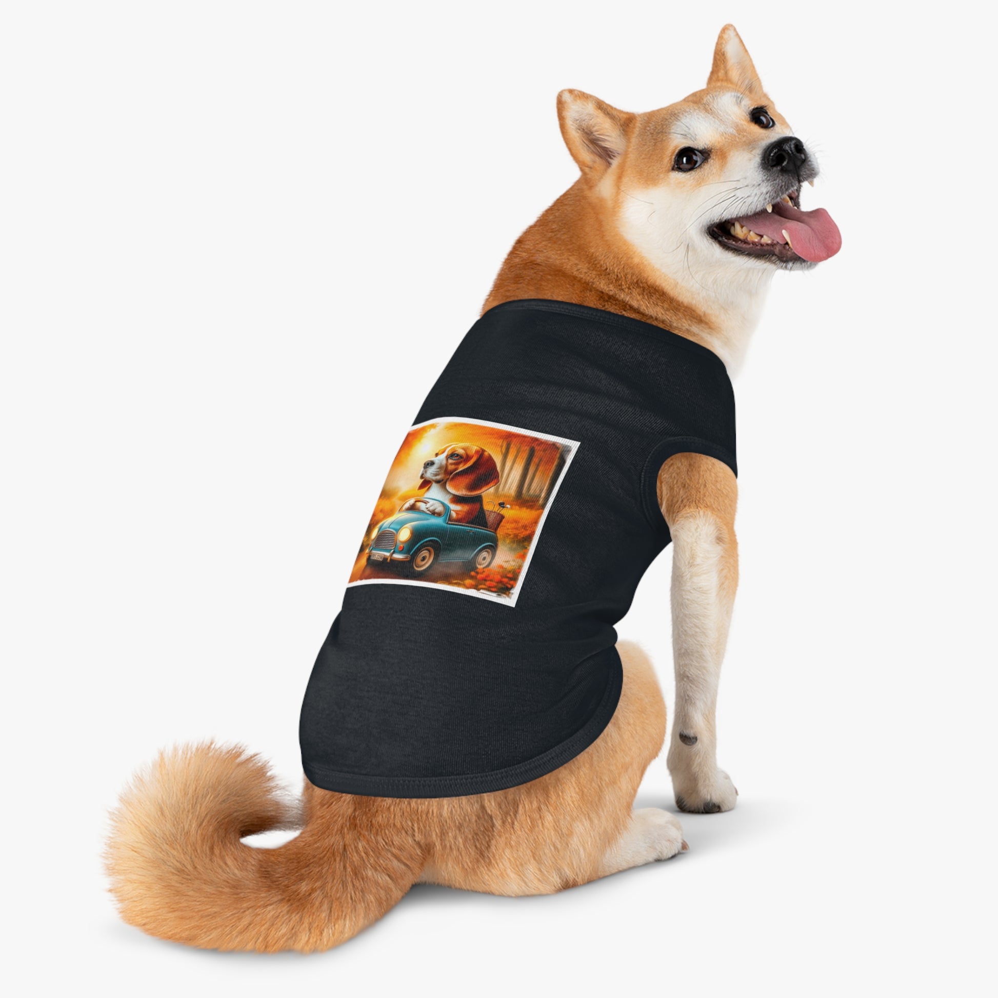 Pet Tank Top Wacky Beagle Pets Printify   