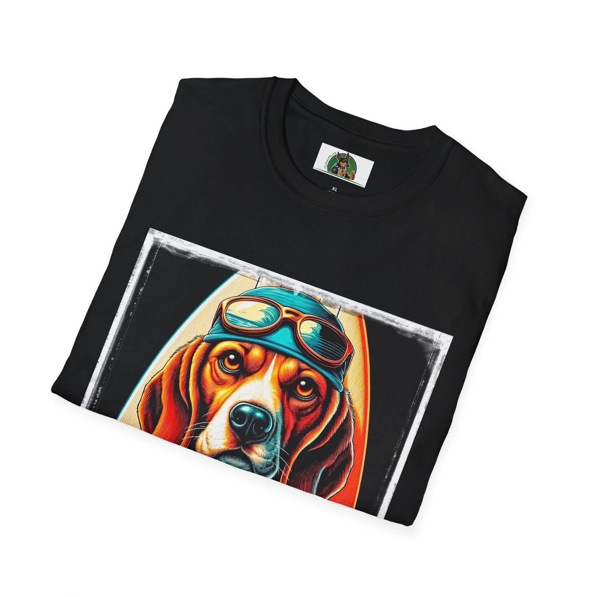 Beagle Muscle Surfer Dog T-Shirt Printify   