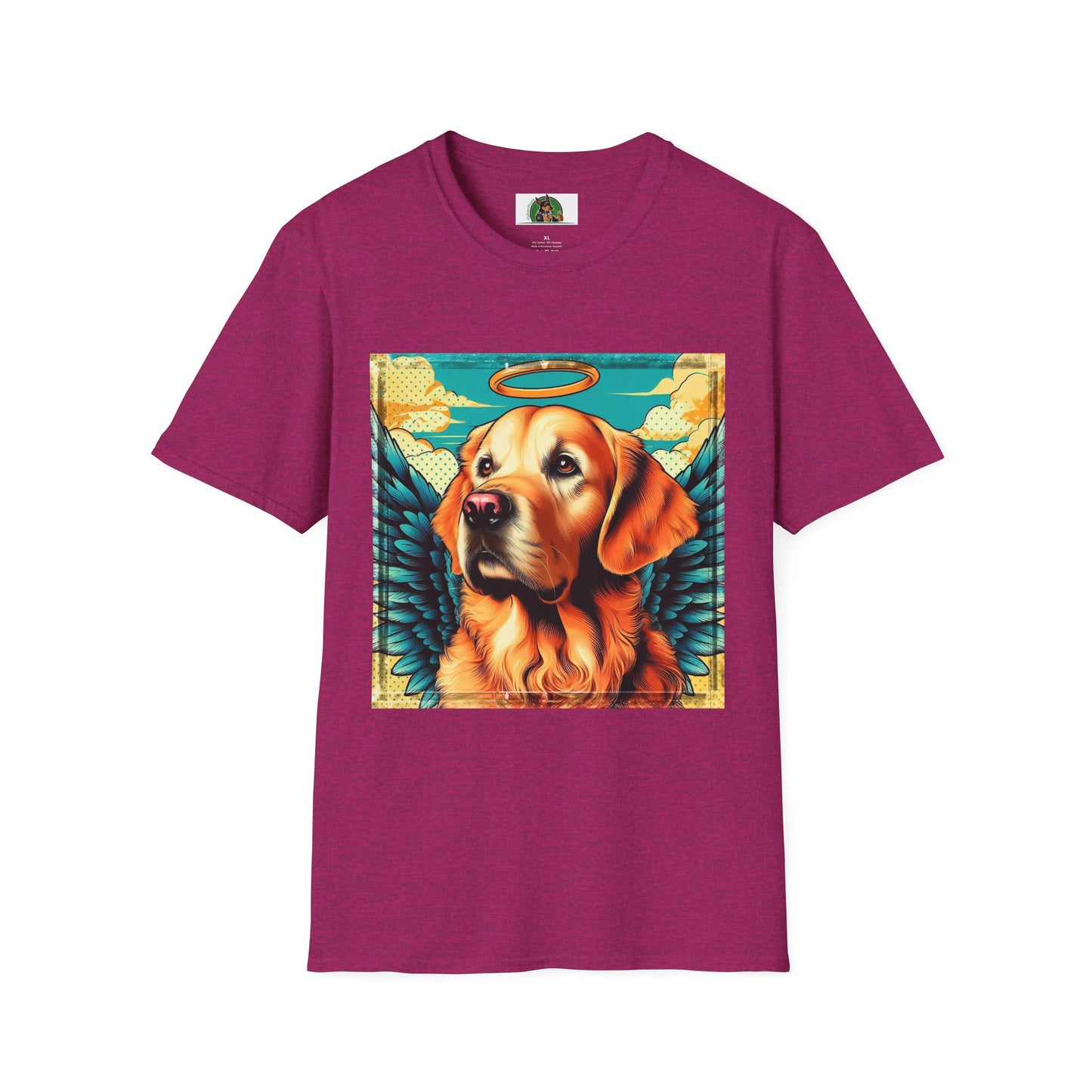 Golden Retriever T-Shirt Printify S Antique Heliconia