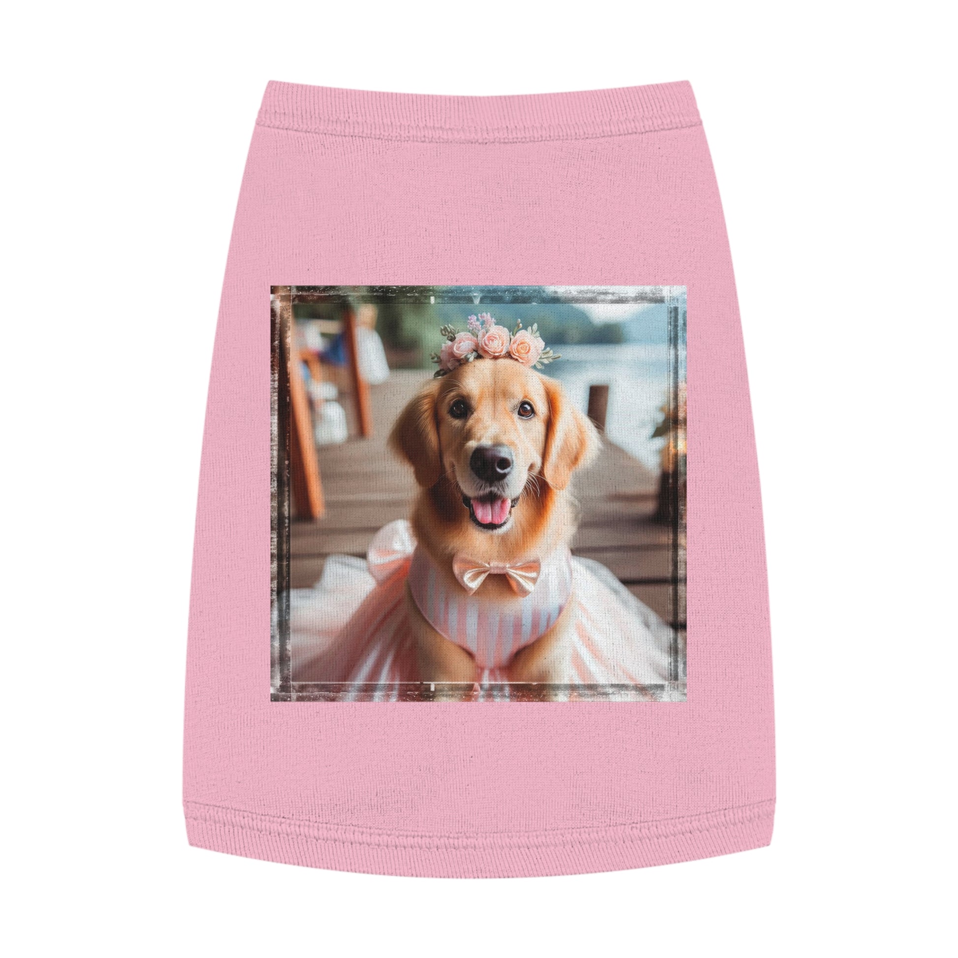 Golden Retriever pet tank top Pets Printify   