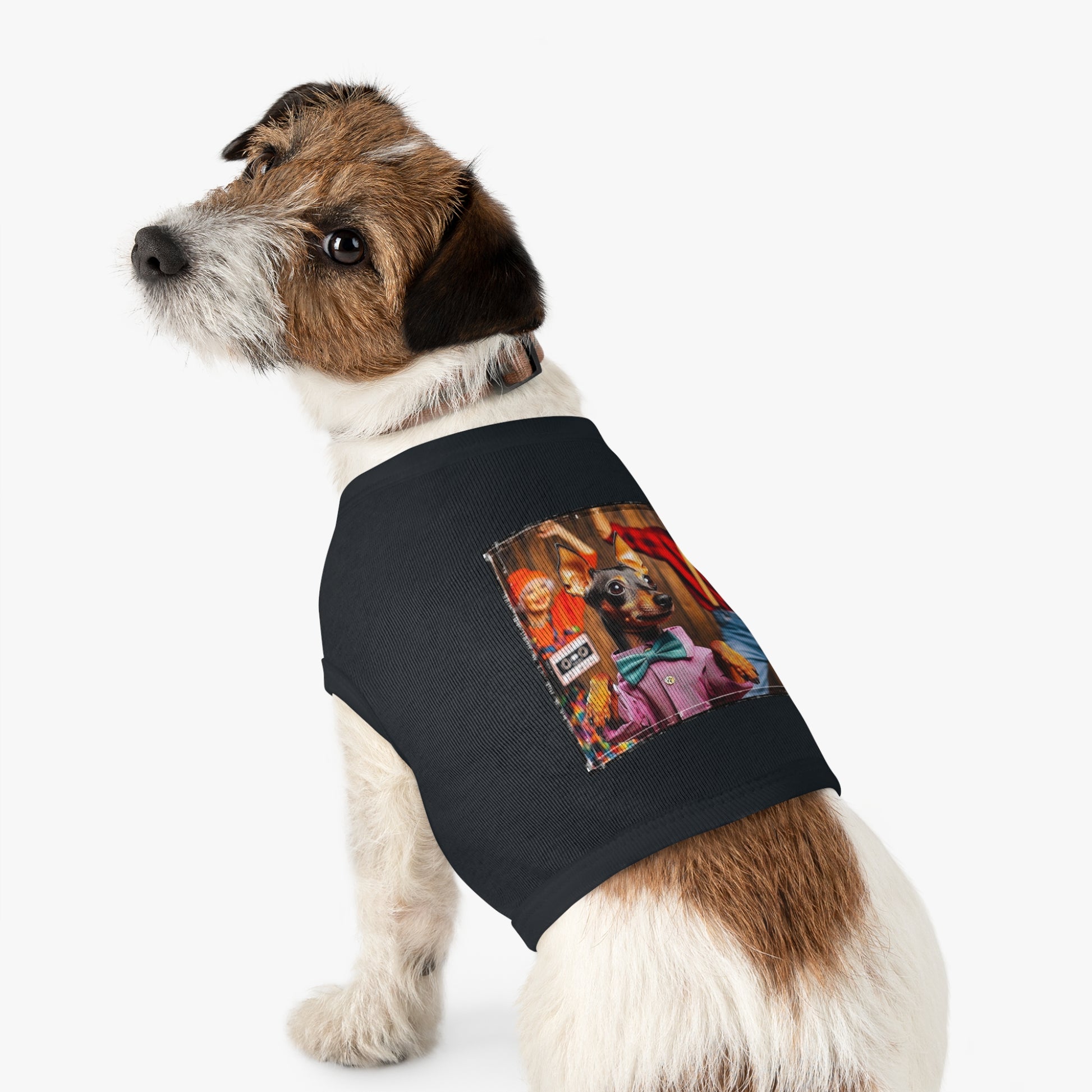 Min Pin Tank Tops party animal Pets Printify