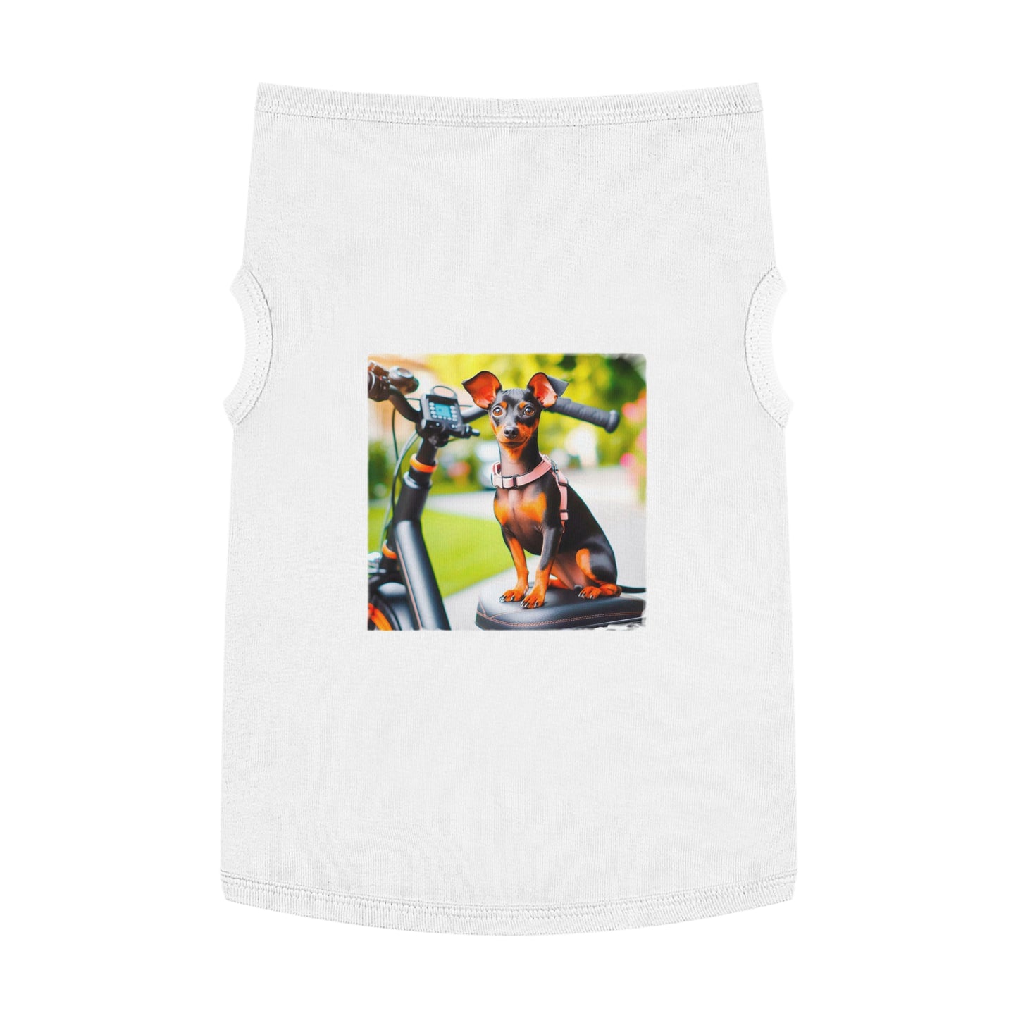 Dog Tank Top - Min Pin Tank Tops Pets Printify XL White 