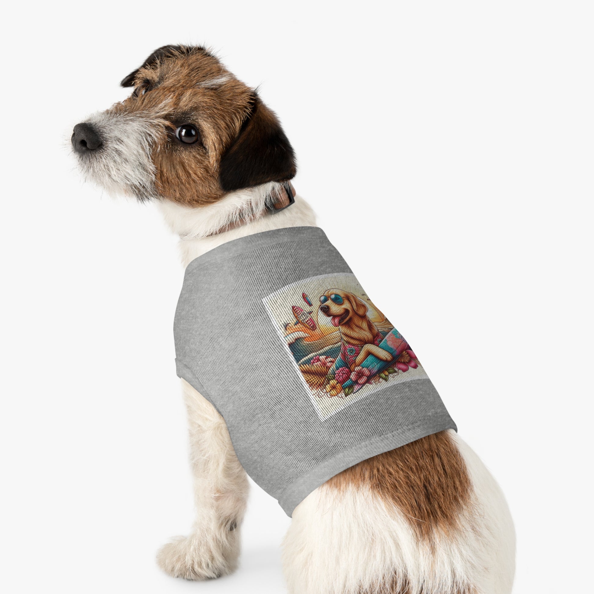 Golden Retriever pet tank top Pets Printify   