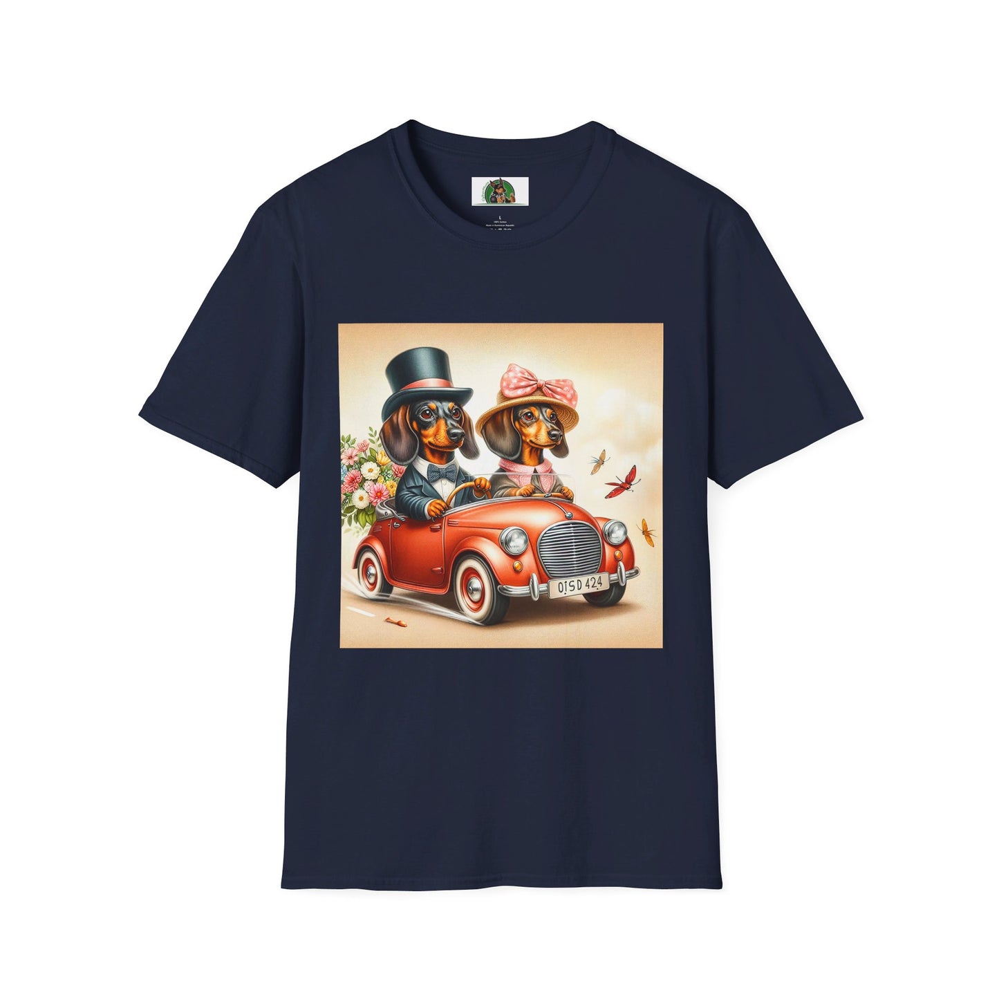 Wacky Dachshund T-Shirt Printify Navy S 