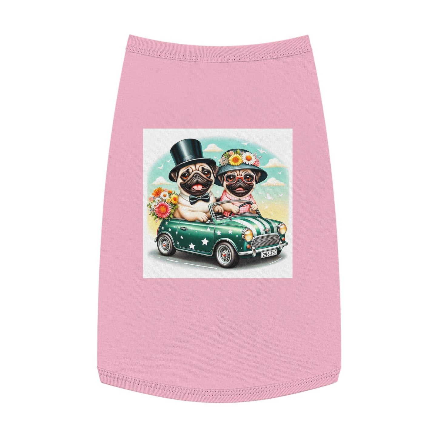 Wacky Pet Tank Top Pug Pets Printify L Pink 