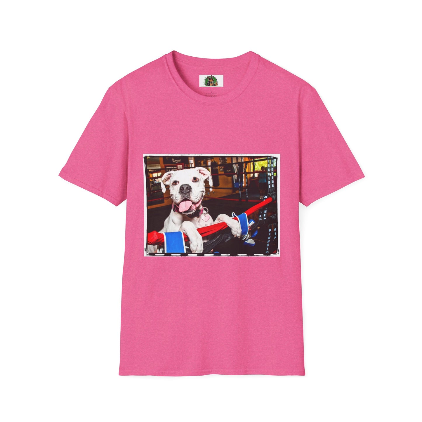 Boxer Dog In Boxing Ring Shirt T-Shirt Printify S Heather Heliconia 