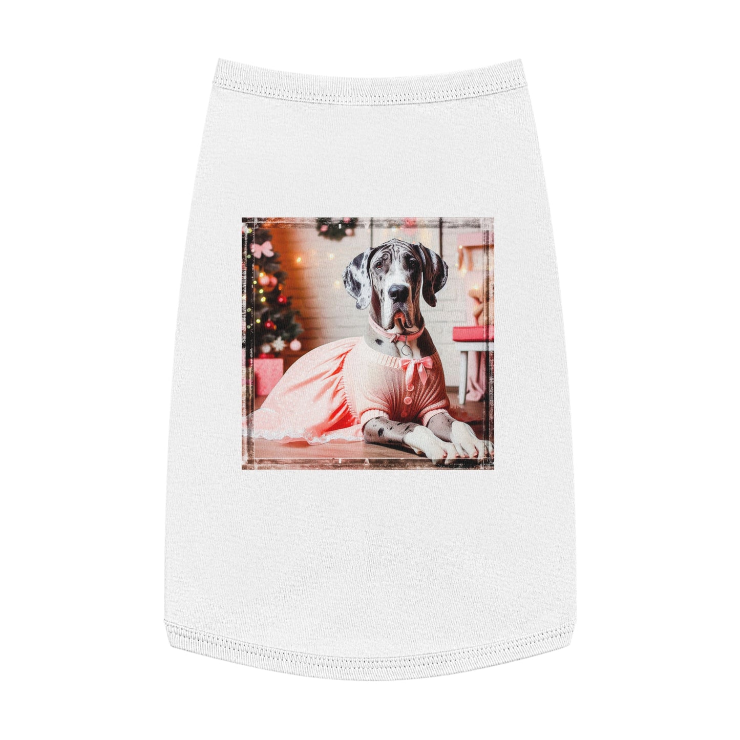 Pet Tank Top Great Dane Pets Printify L White 