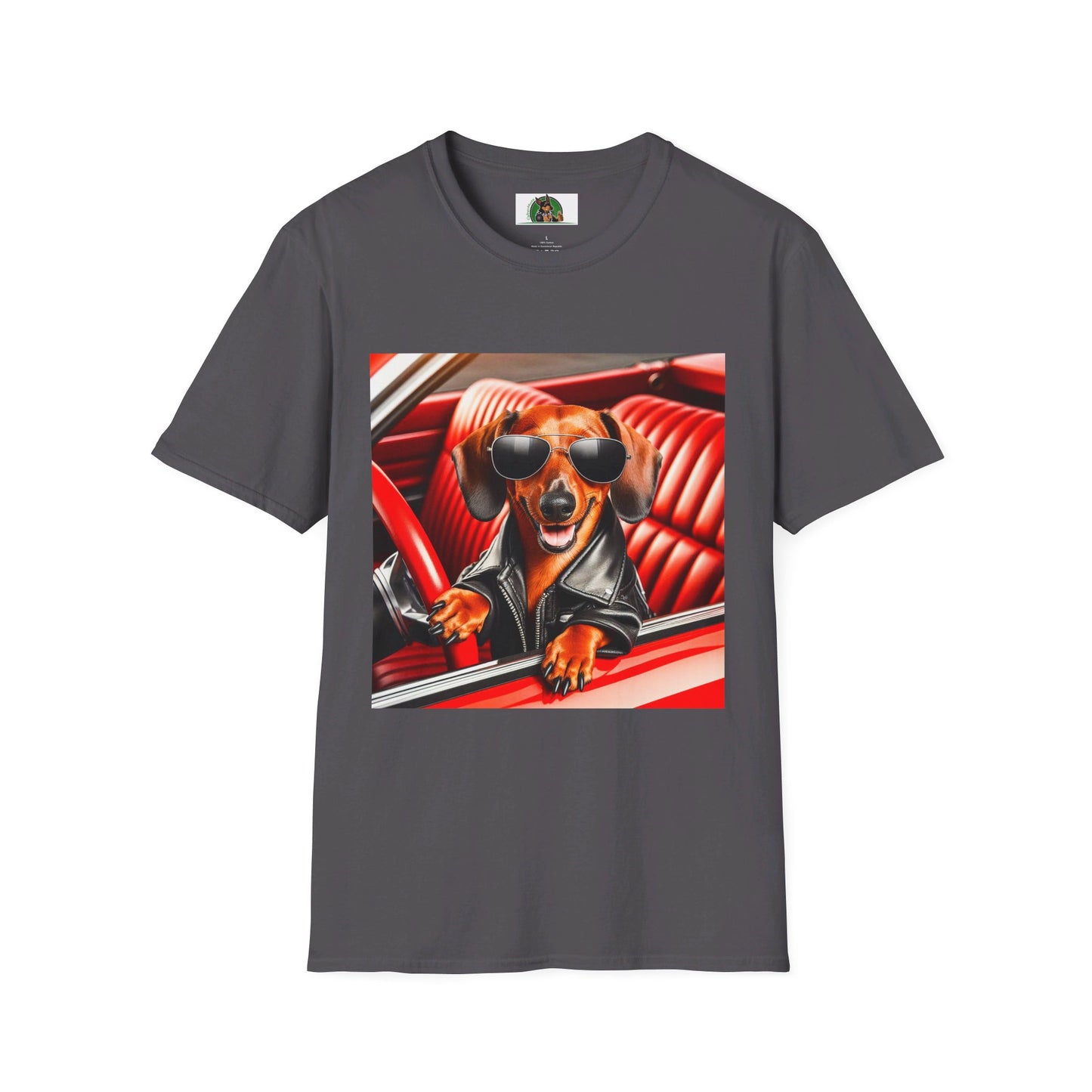 Wacky Dachshund T-Shirt Printify Charcoal S 