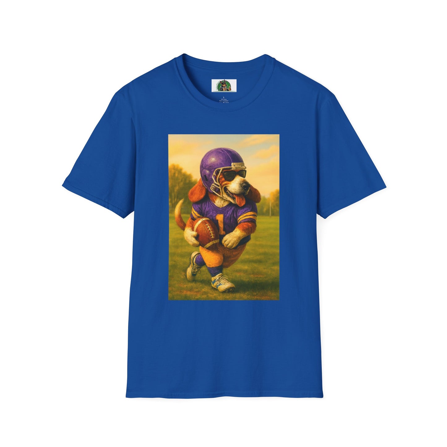 Sports Football Basset Hound T-Shirt T-Shirt Printify Royal XS