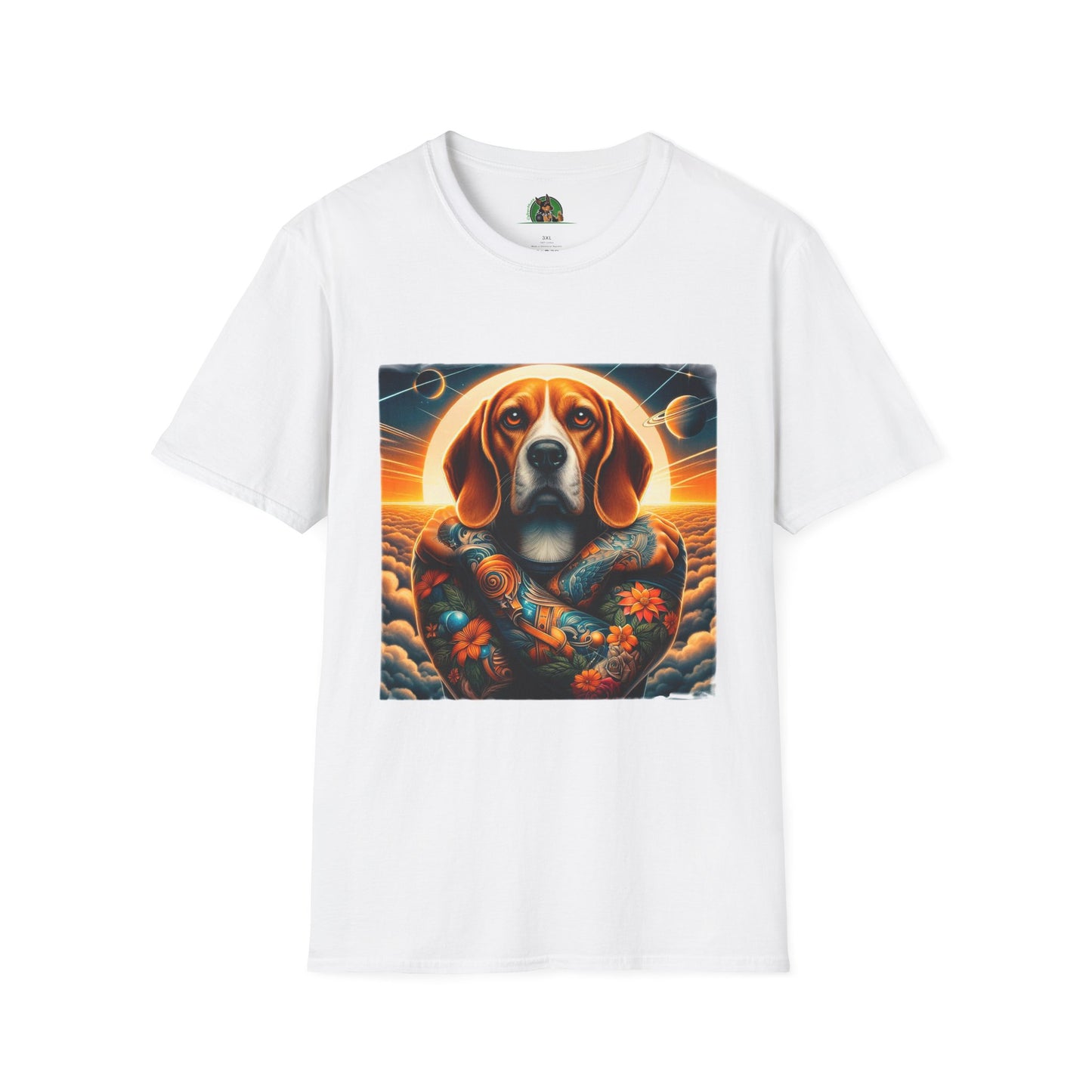 Beagle Tattooed And Buff T-Shirt Printify XS White 