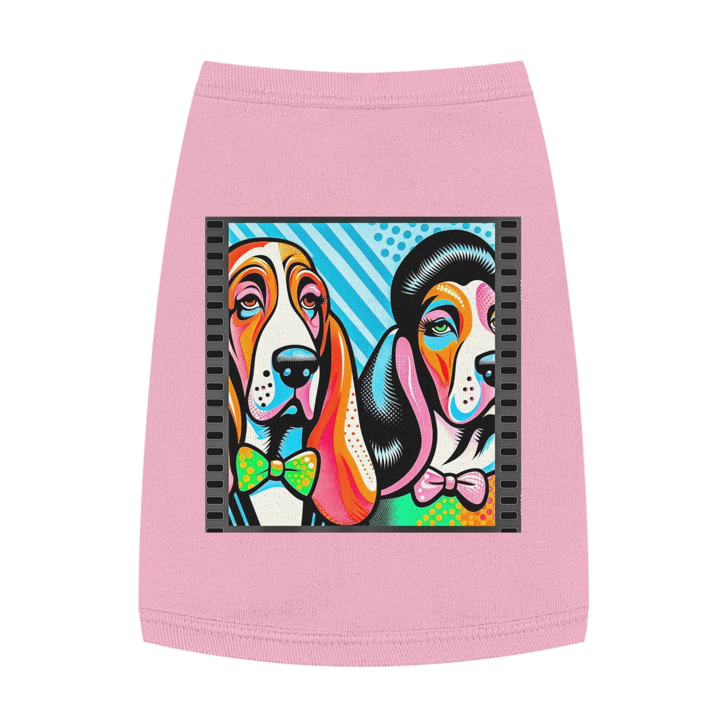 Pet Tank Top Basset Hound Pets Printify M Pink