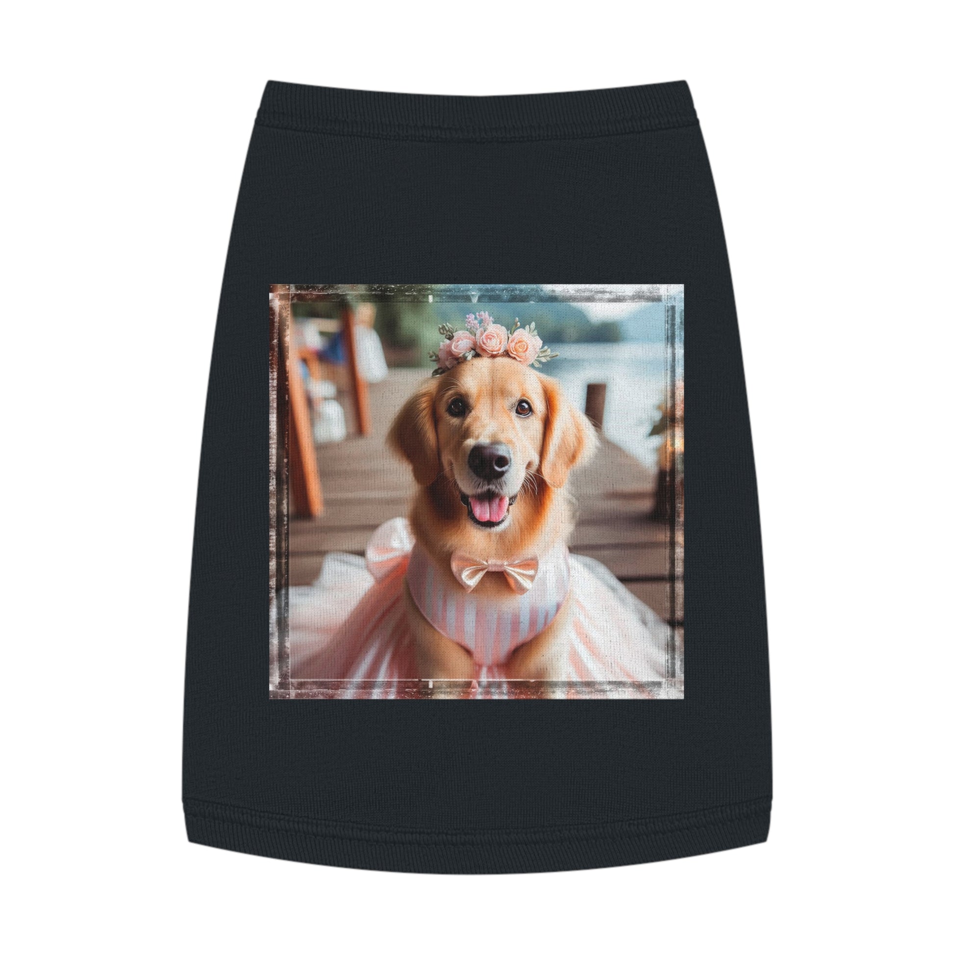 Golden Retriever pet tank top Pets Printify   