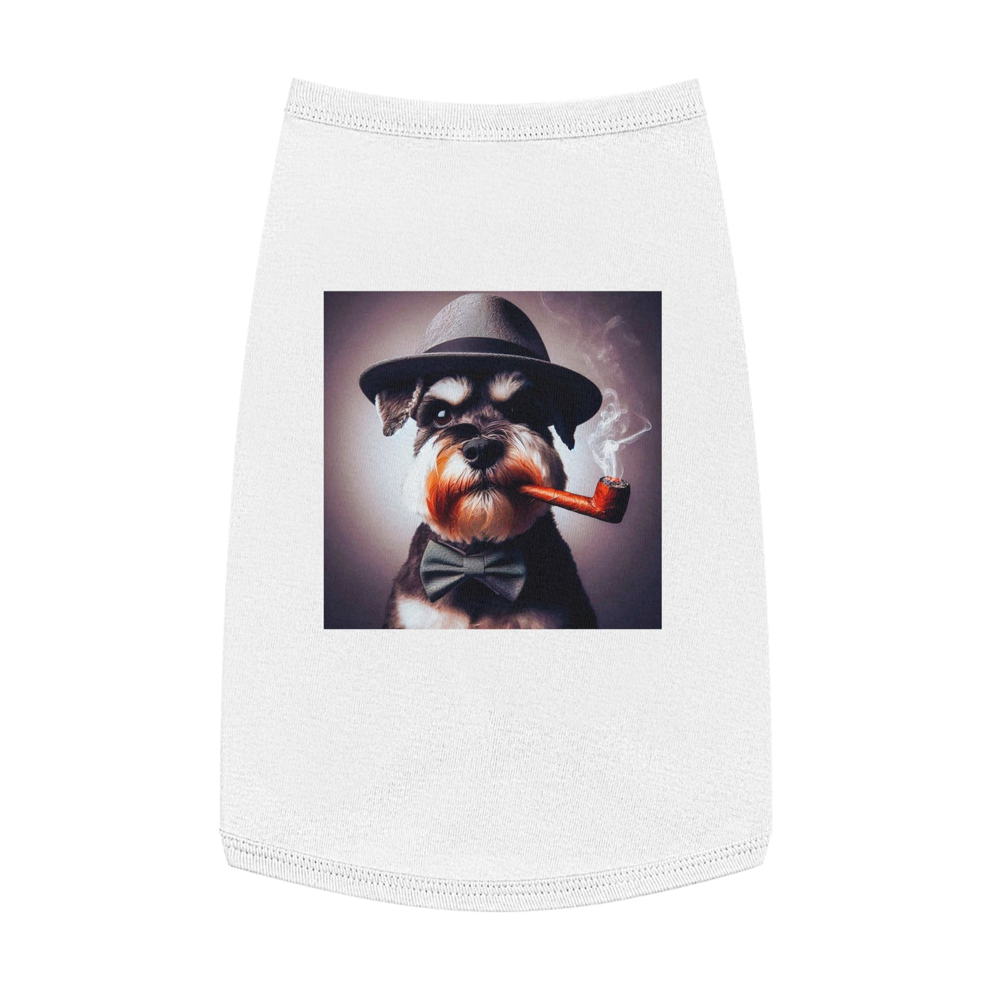 Pet Tank Top Miniature Schnauzer Pets Printify L White 