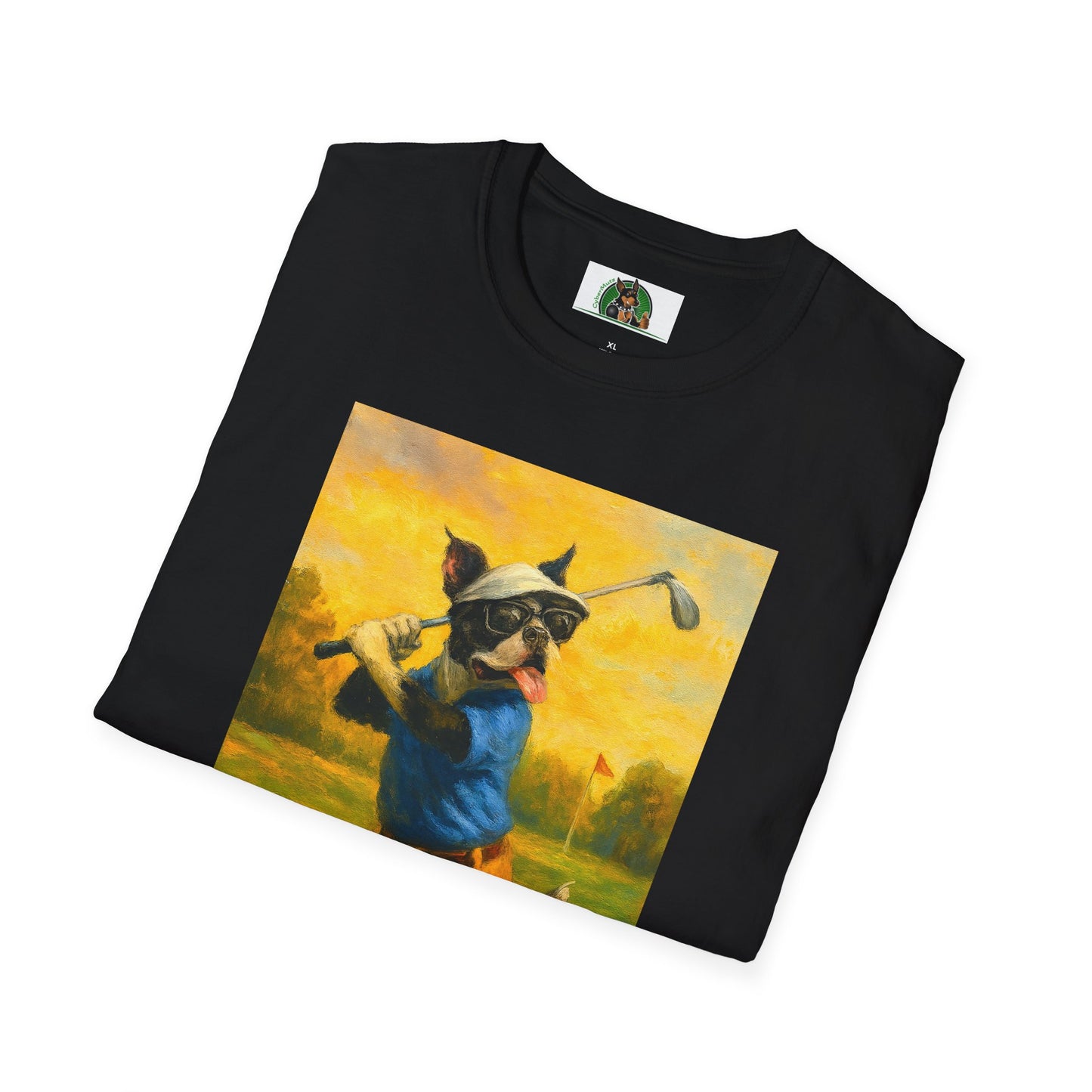 Sports Boston Terrier Golf T-Shirt T-Shirt Printify